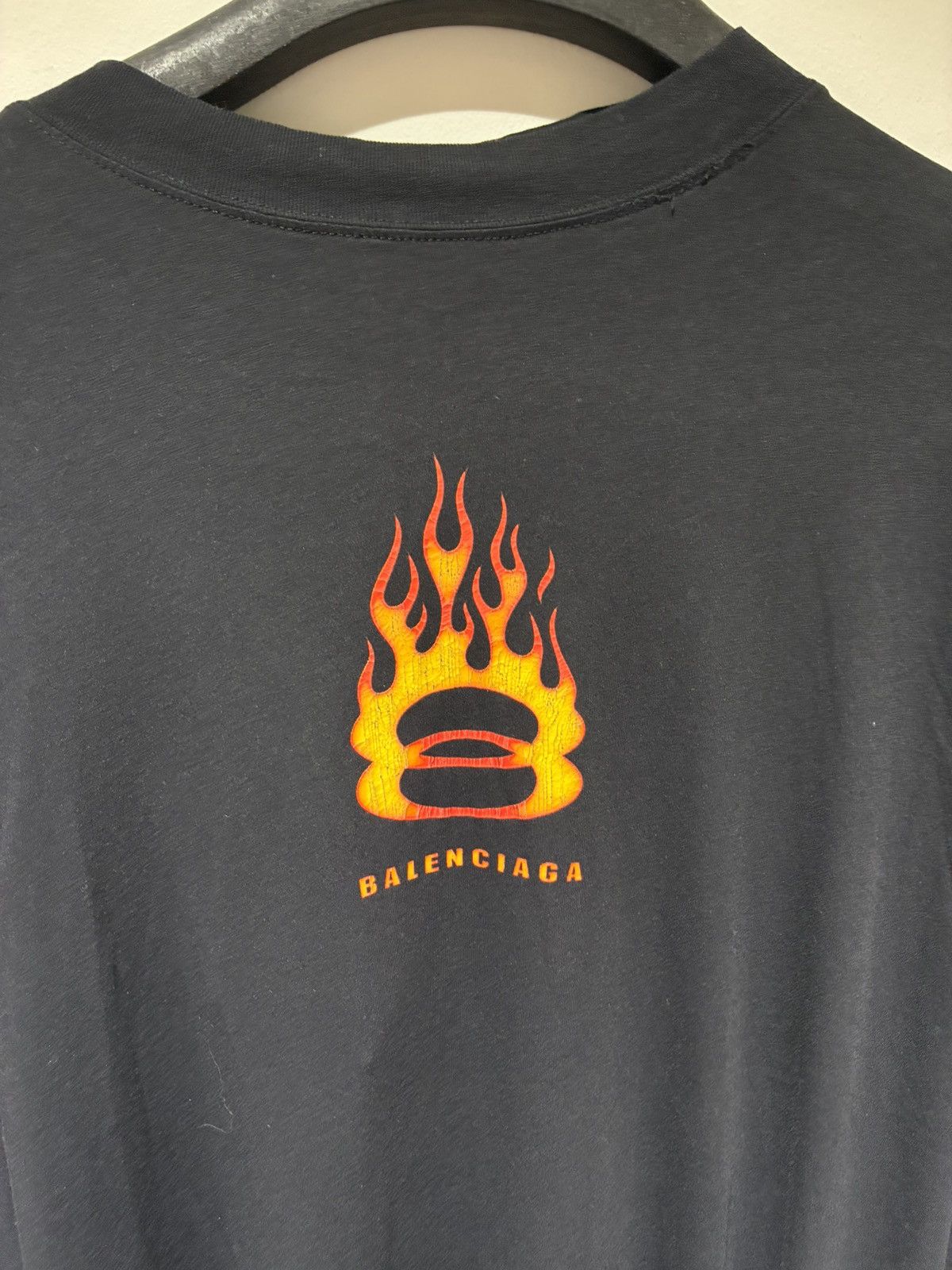 Balenciaga Balenciaga Unity Burning Thin Jersey Longsleeve Size US M / EU 48-50 / 2 - 2 Thumbnail