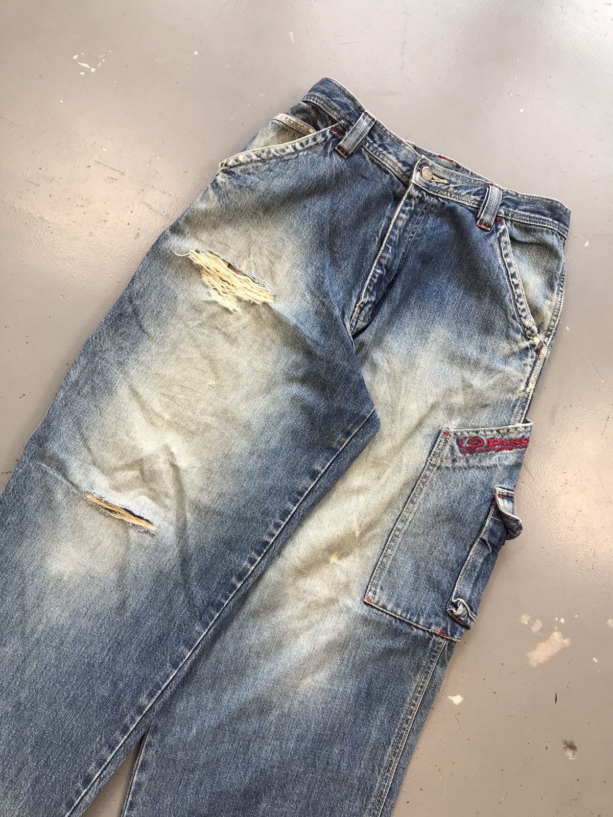 Vintage Vintage piko distressed big pocket denim Size US 30 / EU 46 - 4 Thumbnail