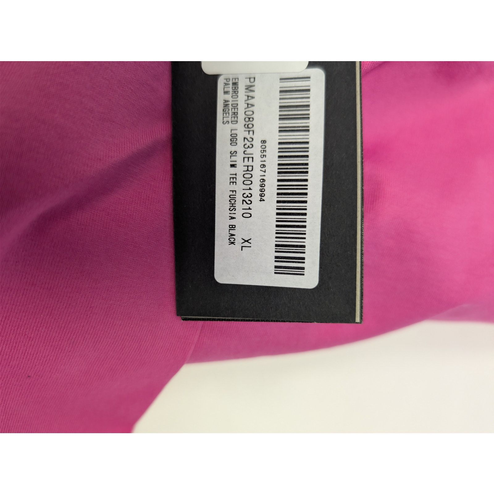 Palm Angels o1rshd1 Embroidered Logo Slim T-Shirt in Fuchsia Pink/Black Size US XL / EU 56 / 4 - 22 Thumbnail