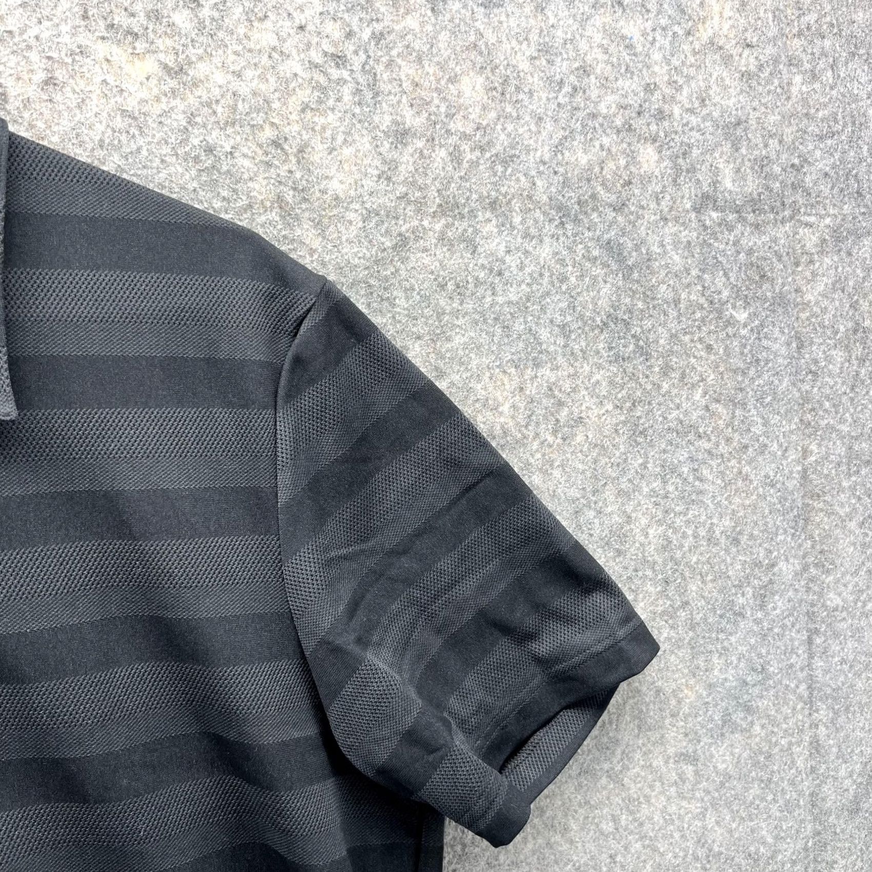 Adidas Adidas Polo Shirt Men Large Black Striped Polyester Two Color Golf Shirt Polo Athletic Casual Size US L / EU 52-54 / 3 - 5 Thumbnail
