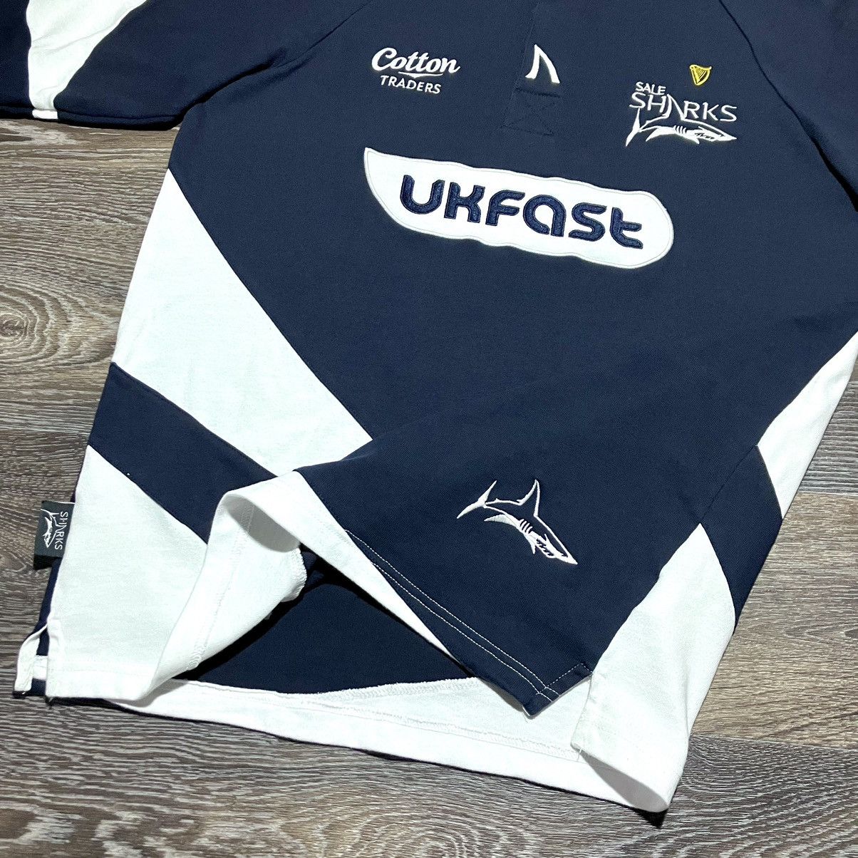 Cotton Traders SALE SHARKS 2009/10 Home Jersey Rugby Union
