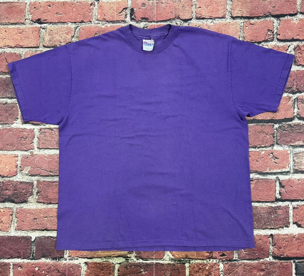 Hanes Vintage Hanes Beefy-T Blank T Shirt Purple Single Stitch 90s Size US XXL / EU 58 / 5 - 1 Thumbnail