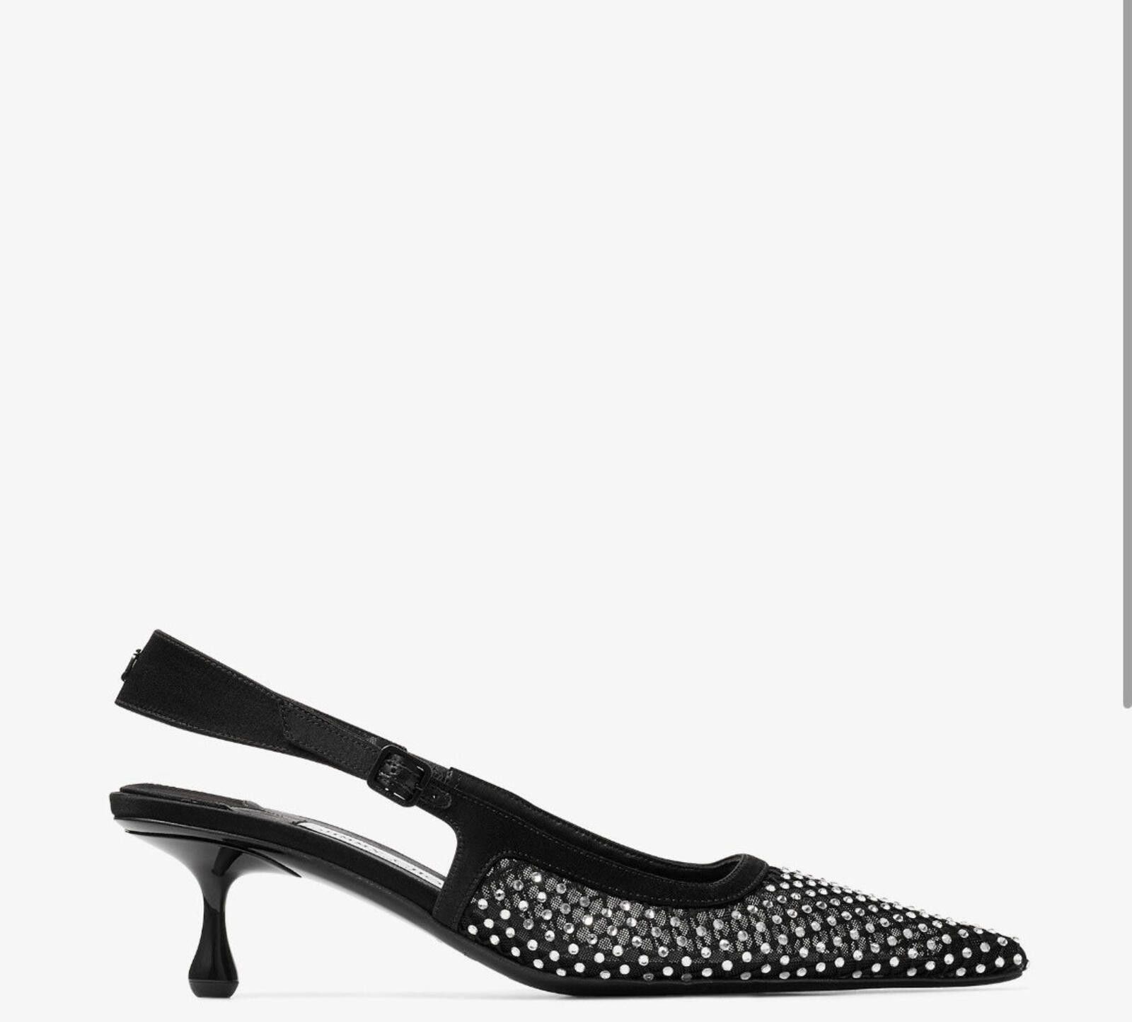 Jimmy Choo Jimmy Choo Amel Crystal Mesh Pumps Size US 7.5 / IT 37.5 - 1 Thumbnail