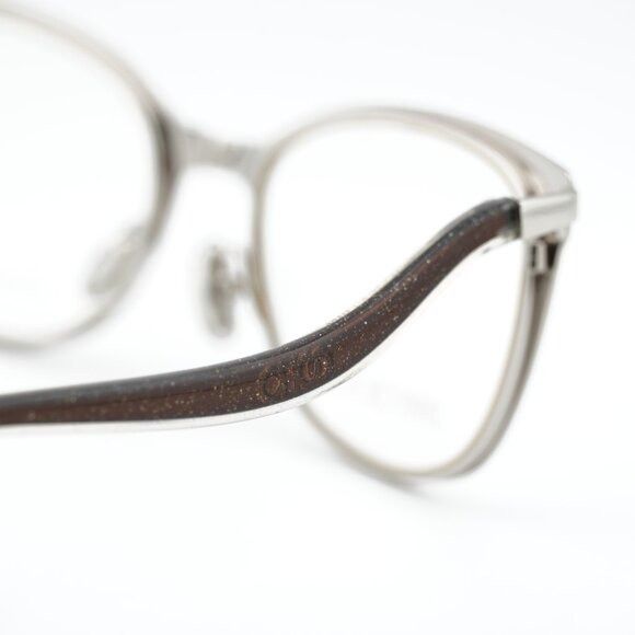 Jimmy Choo Jimmy Choo JC256 012R 00 Eyeglasses Brown/Silver 53mm Frame Size ONE SIZE - 5 Thumbnail