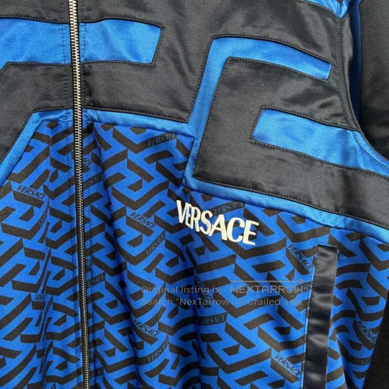 Versace Versace Back pattern logo stand-up collar sports jacket Size US XXL / EU 58 / 5 - 4 Thumbnail