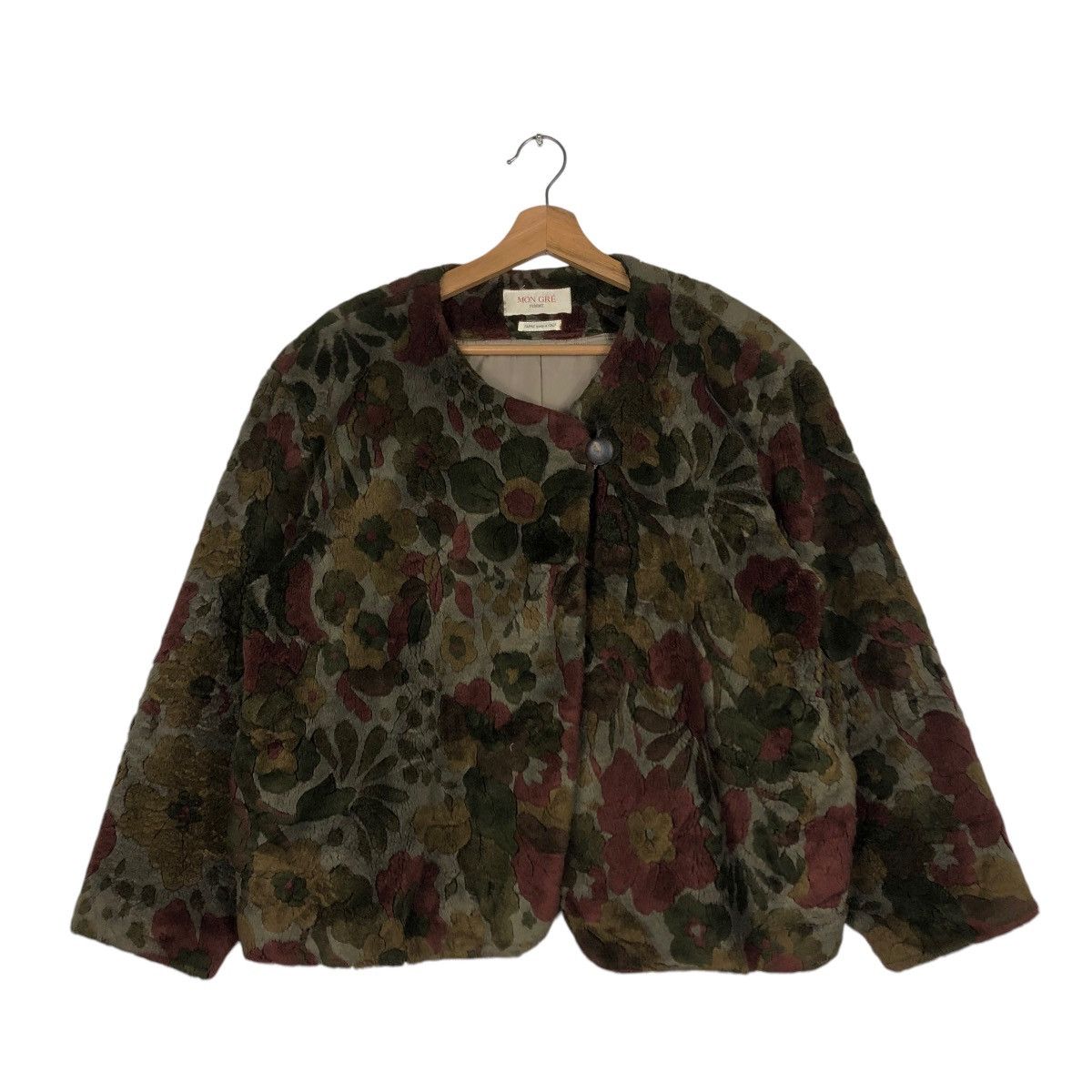 Designer × Japanese Brand × Vintage 📌CROPPED VELVET JACKET MON GRE FEMME ISSEY MIYAKE Size M / US 6-8 / IT 42-44 - 2 Thumbnail
