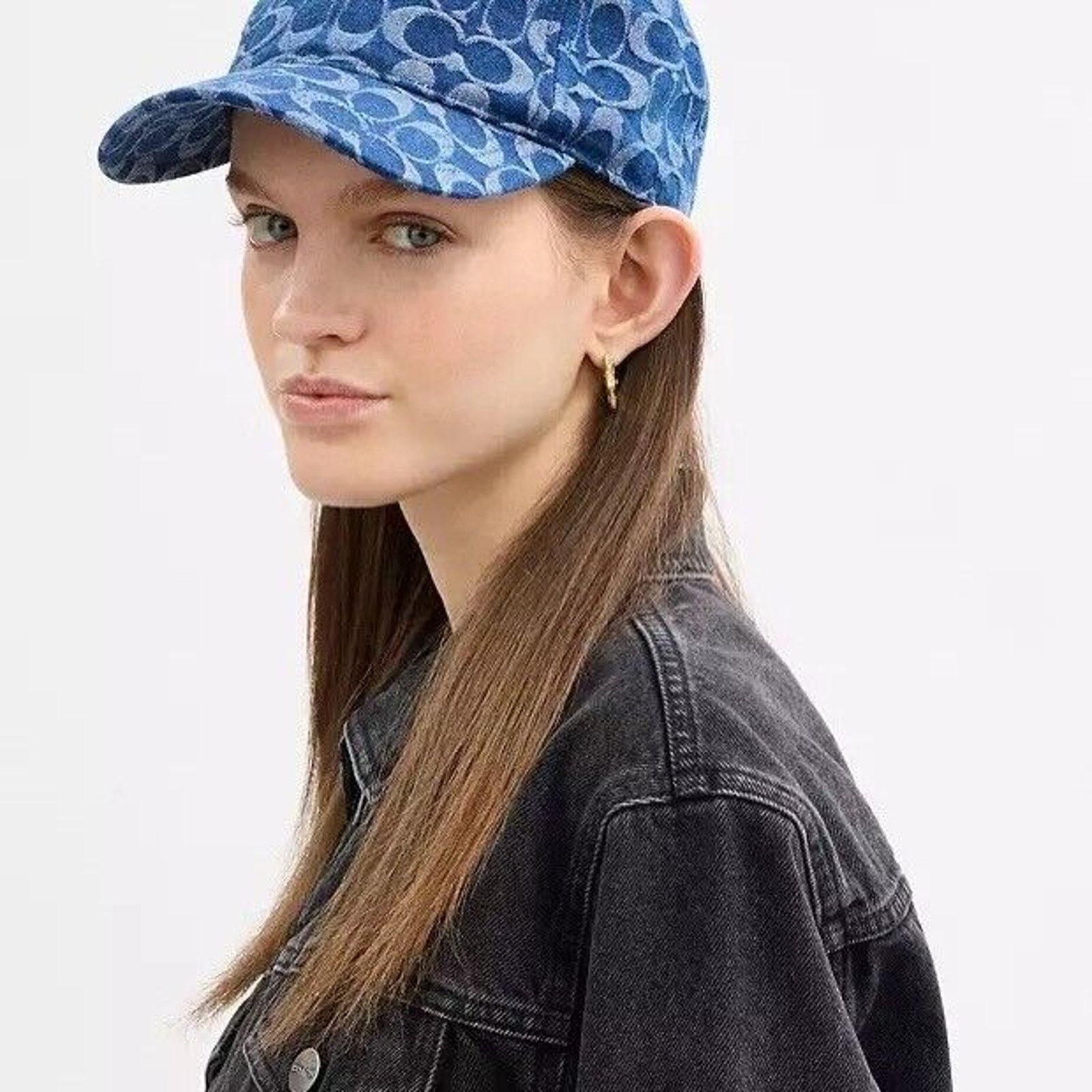 Coach NWT Coach Woman's Signature Denim Baseball Hat CZ925 M/L Size ONE SIZE - 6 Thumbnail