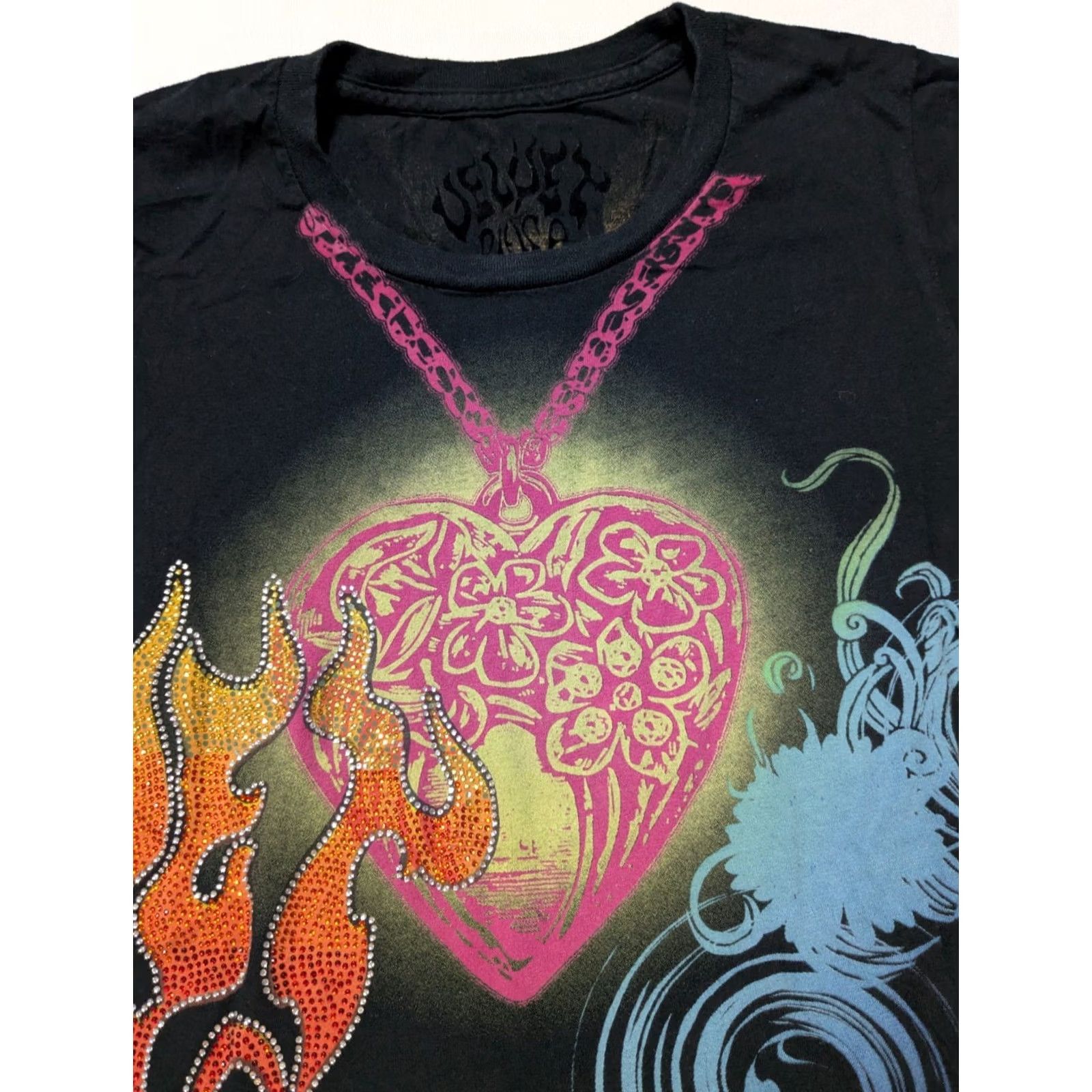 Velvet Velvet Rose Embellished T-Shirt - Women Medium Black Size M / US 6-8 / IT 42-44 - 3 Thumbnail