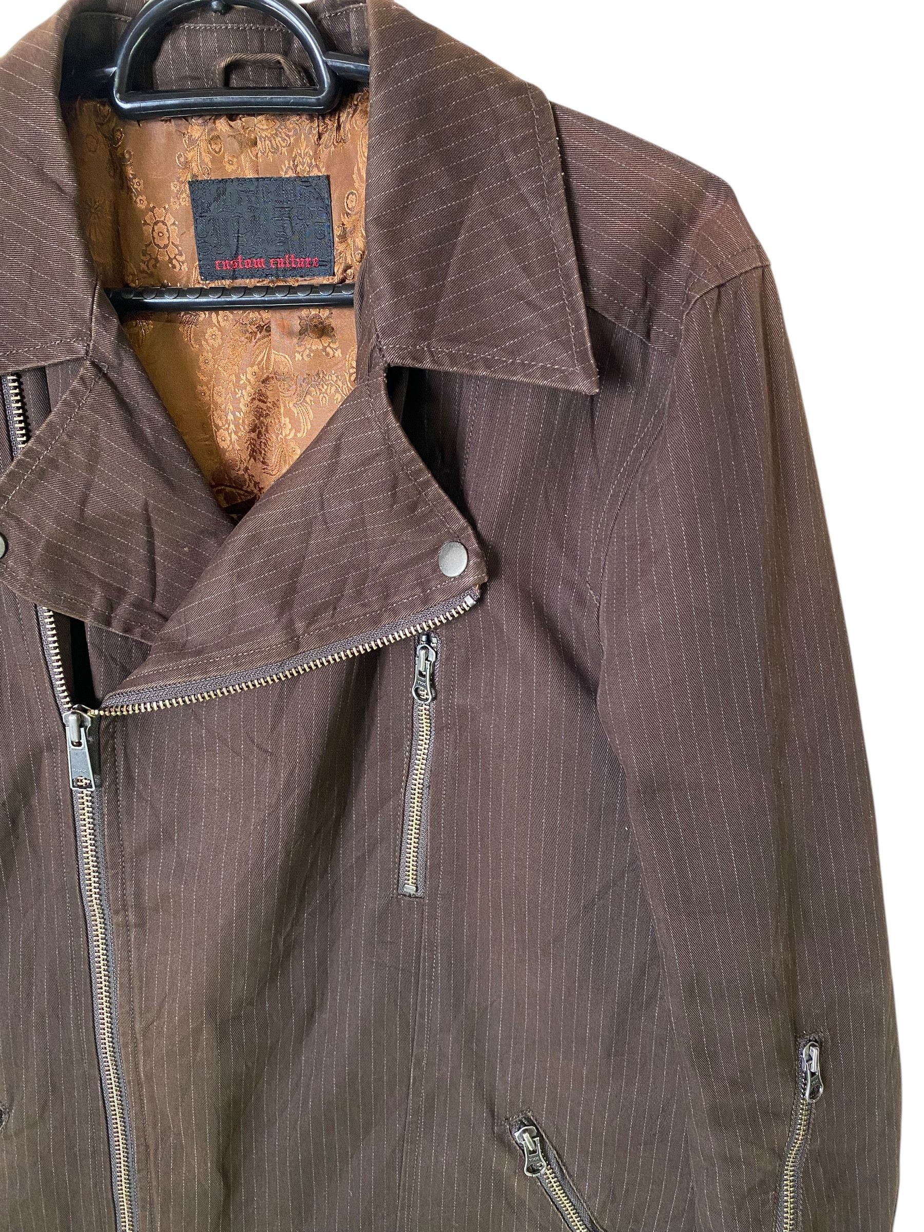 Designer Custom culture pinstripe double zipper coat Size US S / EU 44-46 / 1 - 5 Thumbnail