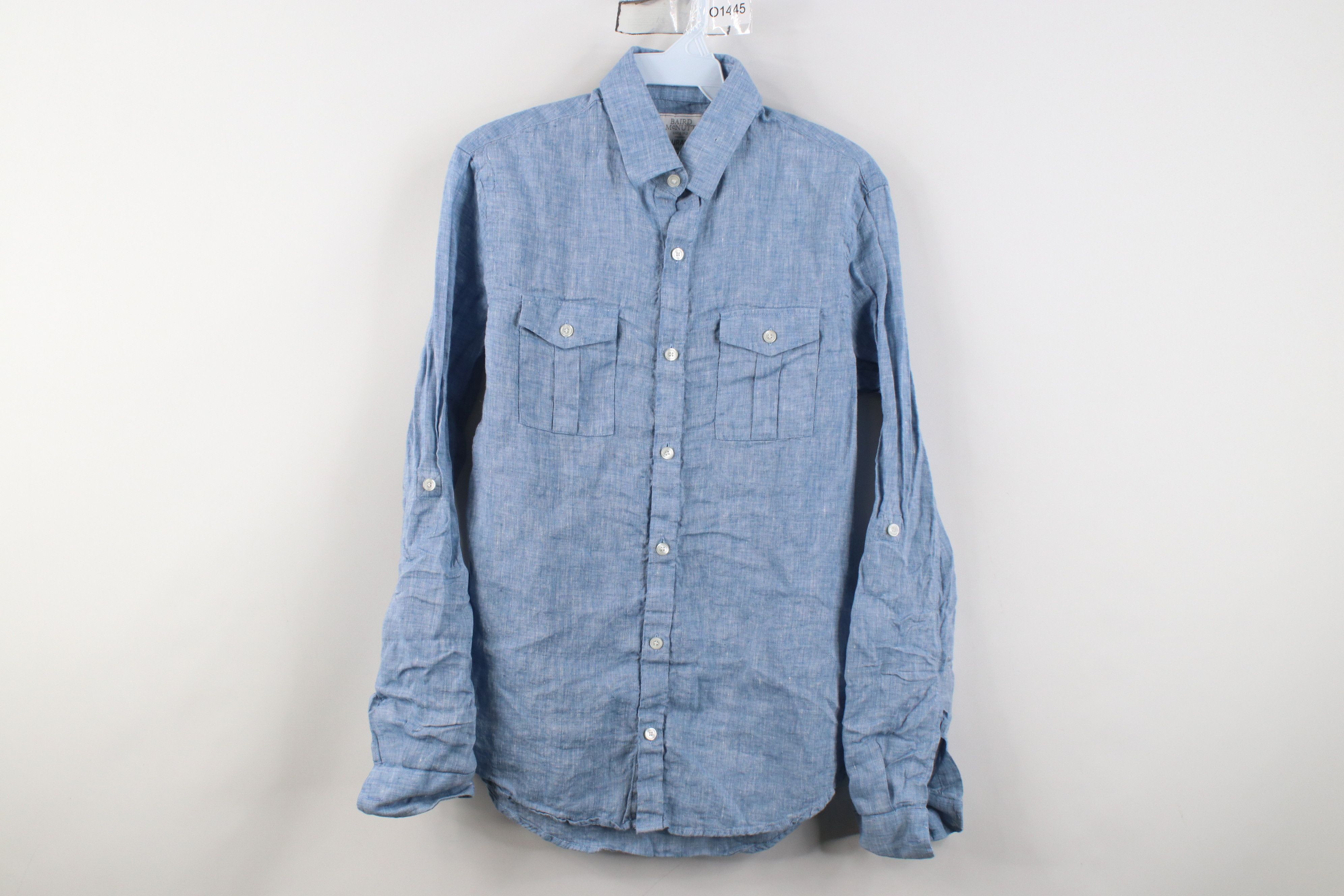 Vintage Streetwear Baird McNutt Irish Linen Roll Cuff Button Shirt Size US S / EU 44-46 / 1 - 1 Thumbnail