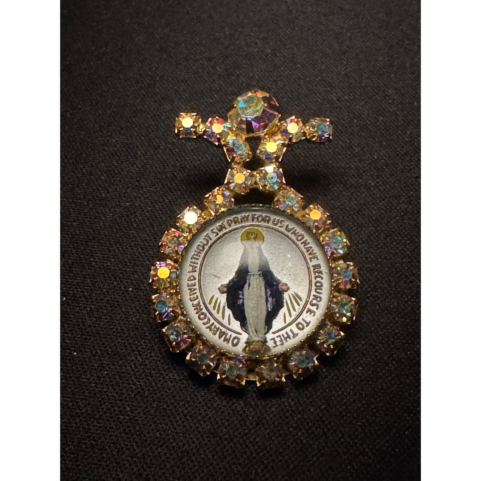 Other Vintage Miraculous Medal Catholic Devotional Brooch Size ONE SIZE - 2 Thumbnail