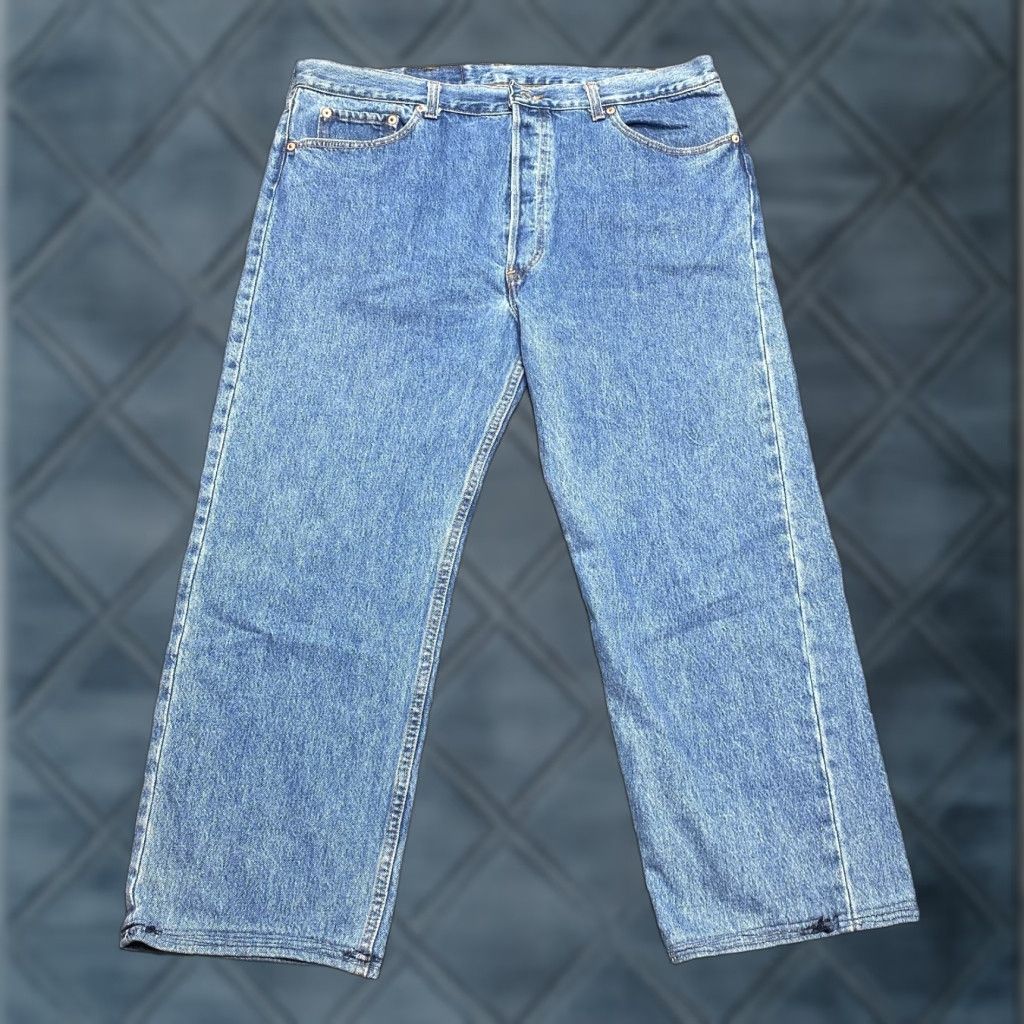 Levi's VINTAGE Levi's Jeans Men 38x26 Blue 501 Button Fly Classic Straight 80s 90s Logo Workwear Cowboy Accessories Mens Jeans Size US 38 / EU 54 - 1 Thumbnail