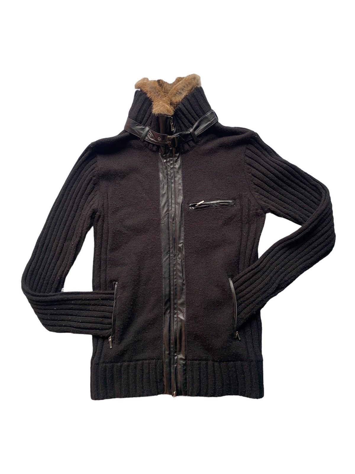 If Six Was Nine In the attic mink fur jacket/sweater acrylic + wool meterial Size L / US 10 / IT 46 - 1 Thumbnail