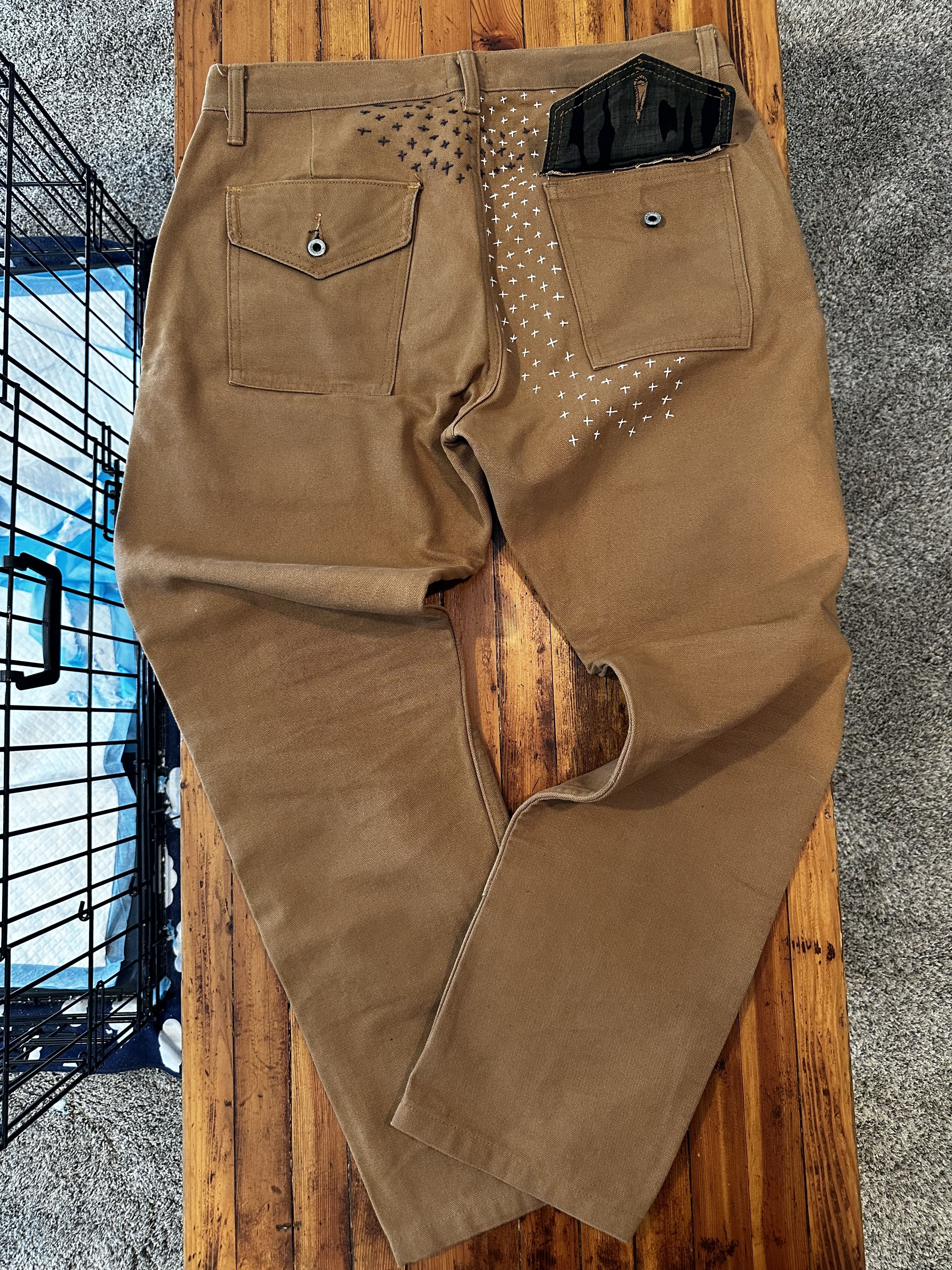 Taylor Stitch MiUSA Restitch 1/1 Chore Pant in British Khaki Size US 32 / EU 48 - 2 Thumbnail