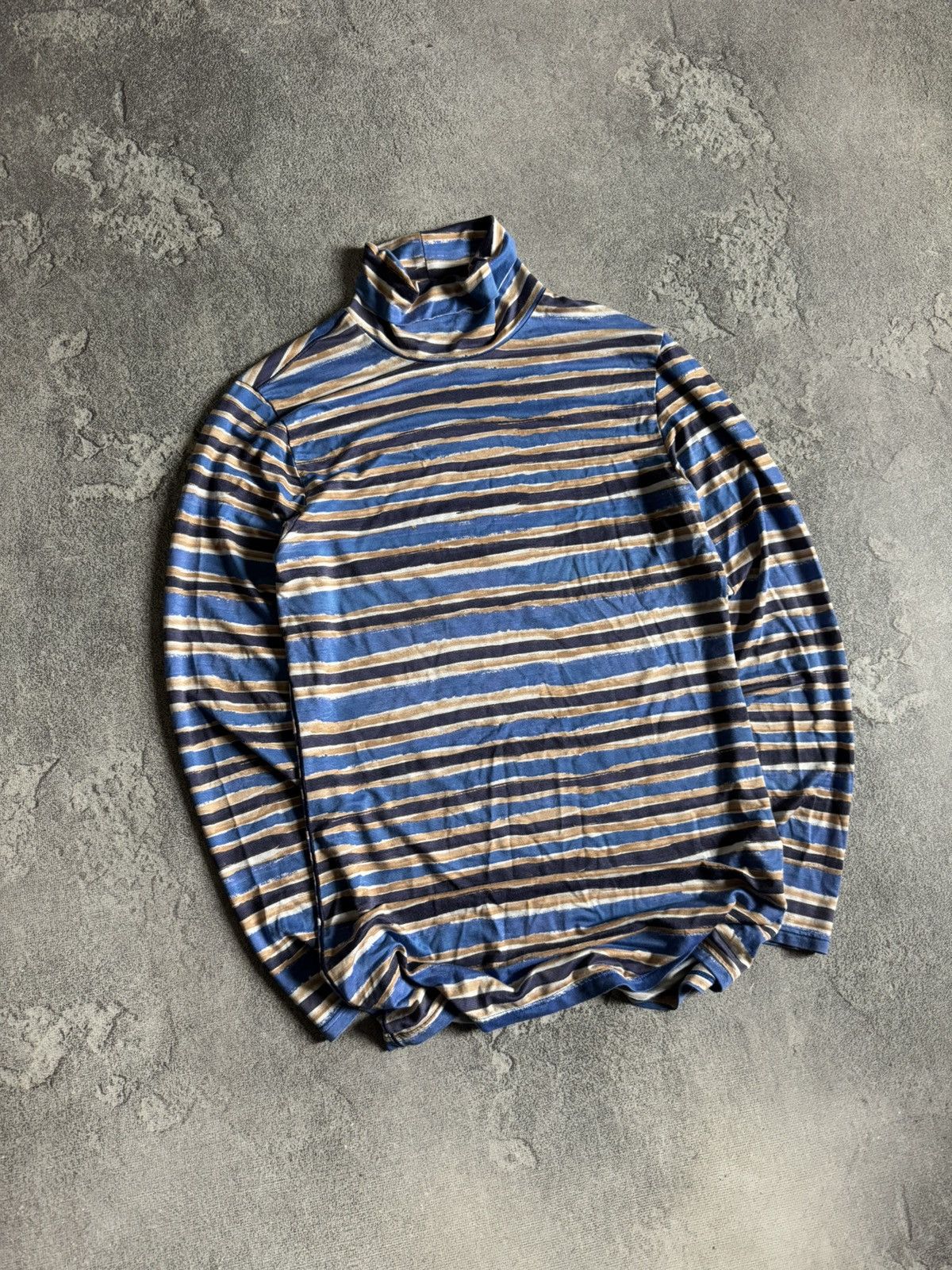 Marni Womens Uniqlo x Marni Striped Turtleneck Long Sleeve T-Shirt Size L / US 10 / IT 46 - 3 Thumbnail