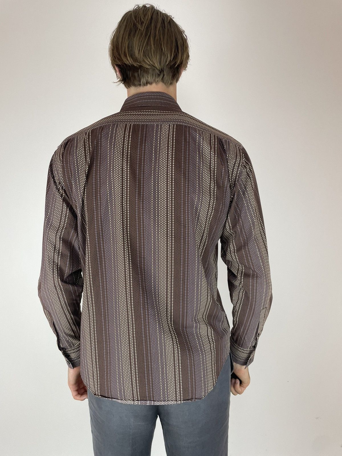 Other Vintage Yves Saint Lauren Striped Shirt Long sleeve Mens Size US M / EU 48-50 / 2 - 5 Thumbnail