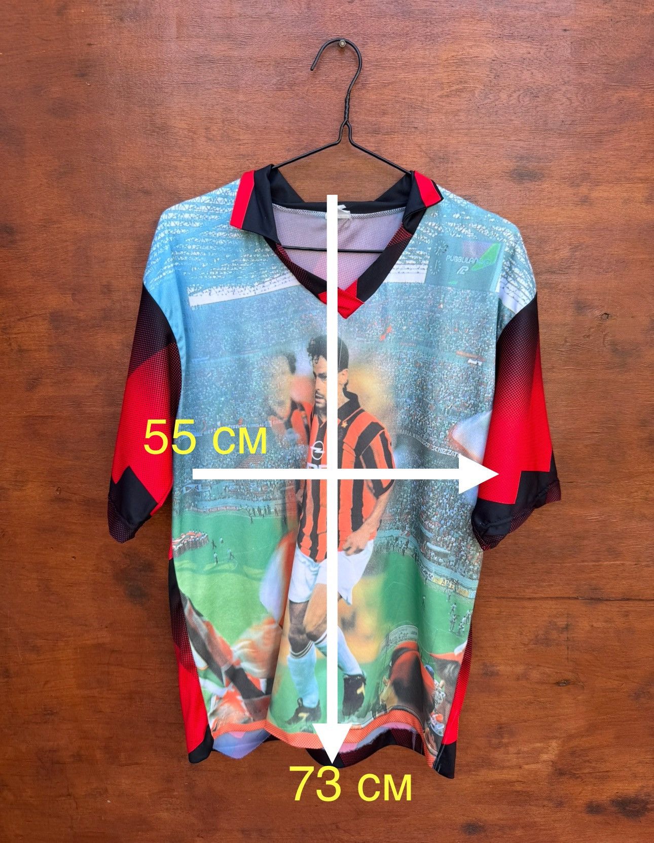 Vintage Roberto Baggio 1990s AC Milan #18 Bootleg Shirt sz L Size US L / EU 52-54 / 3 - 6 Thumbnail