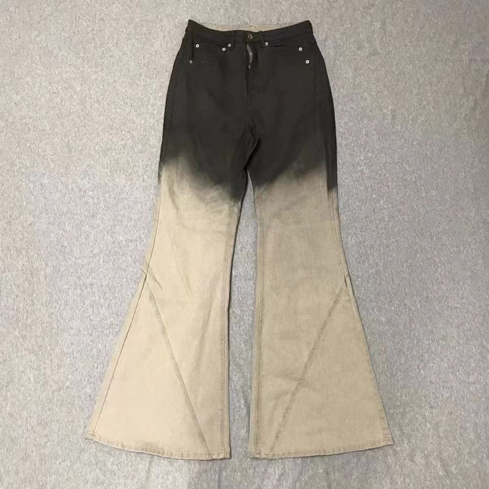 Japanese Brand vintage ombre wash micro-flare jeans Size US 34 / EU 50 - 1 Thumbnail