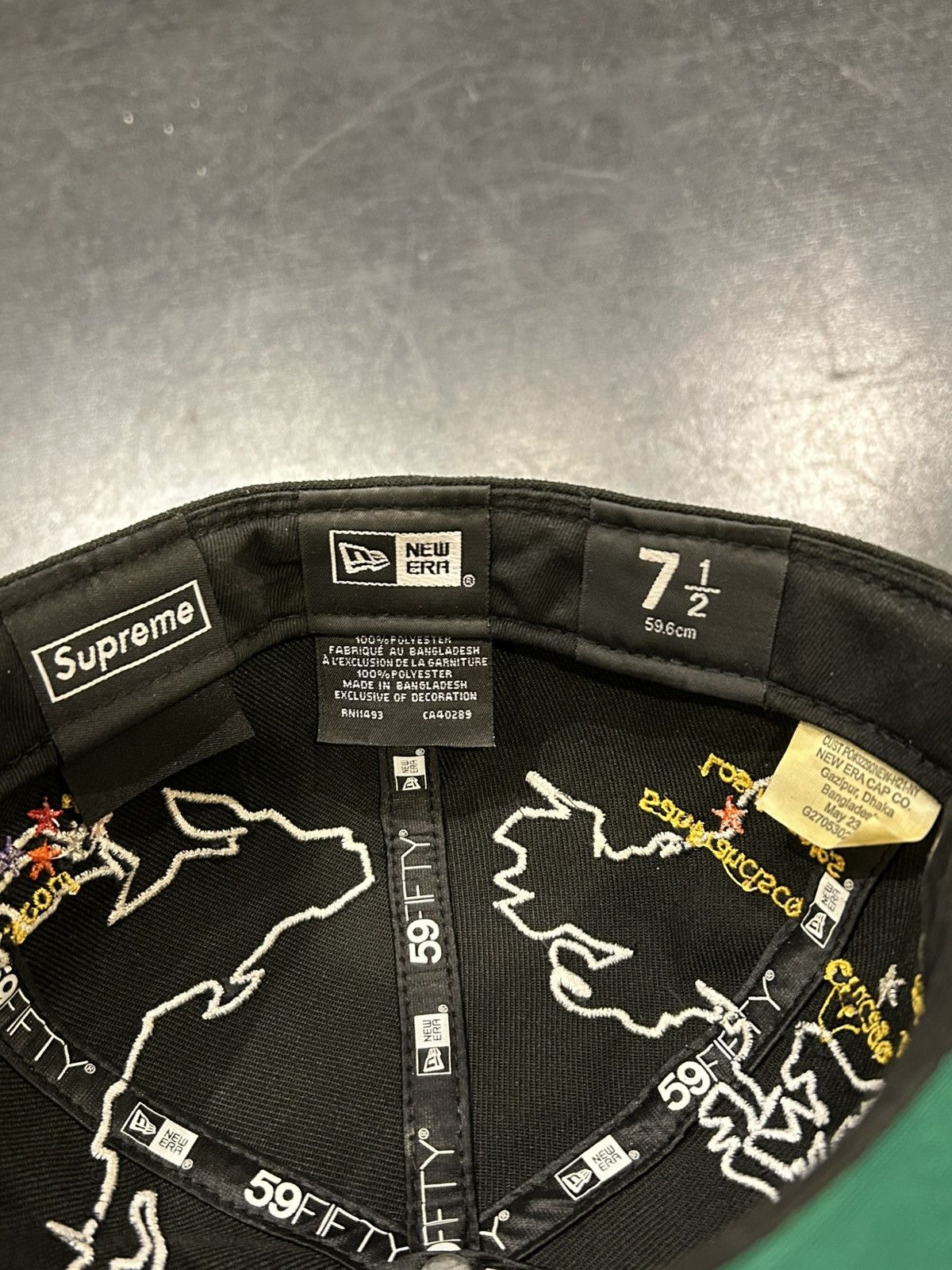New Era × Supreme Supreme X New Era Map Fitted Hat Size ONE SIZE - 6 Thumbnail