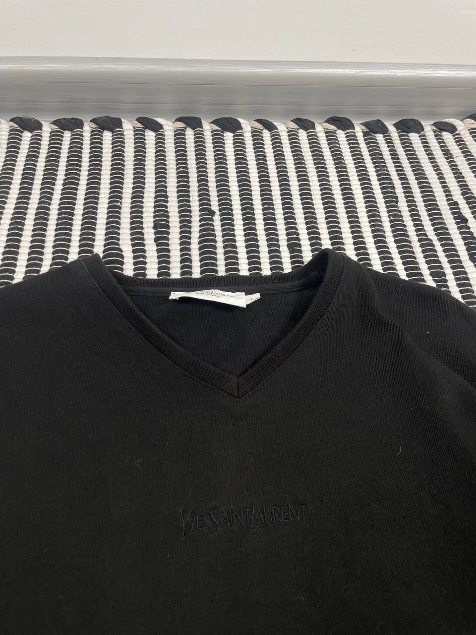 Yves Saint Laurent Vintage Yves Saint Laurent Logo V Neck Long Sleeve Shirt Y2K Size US L / EU 52-54 / 3 - 4 Thumbnail