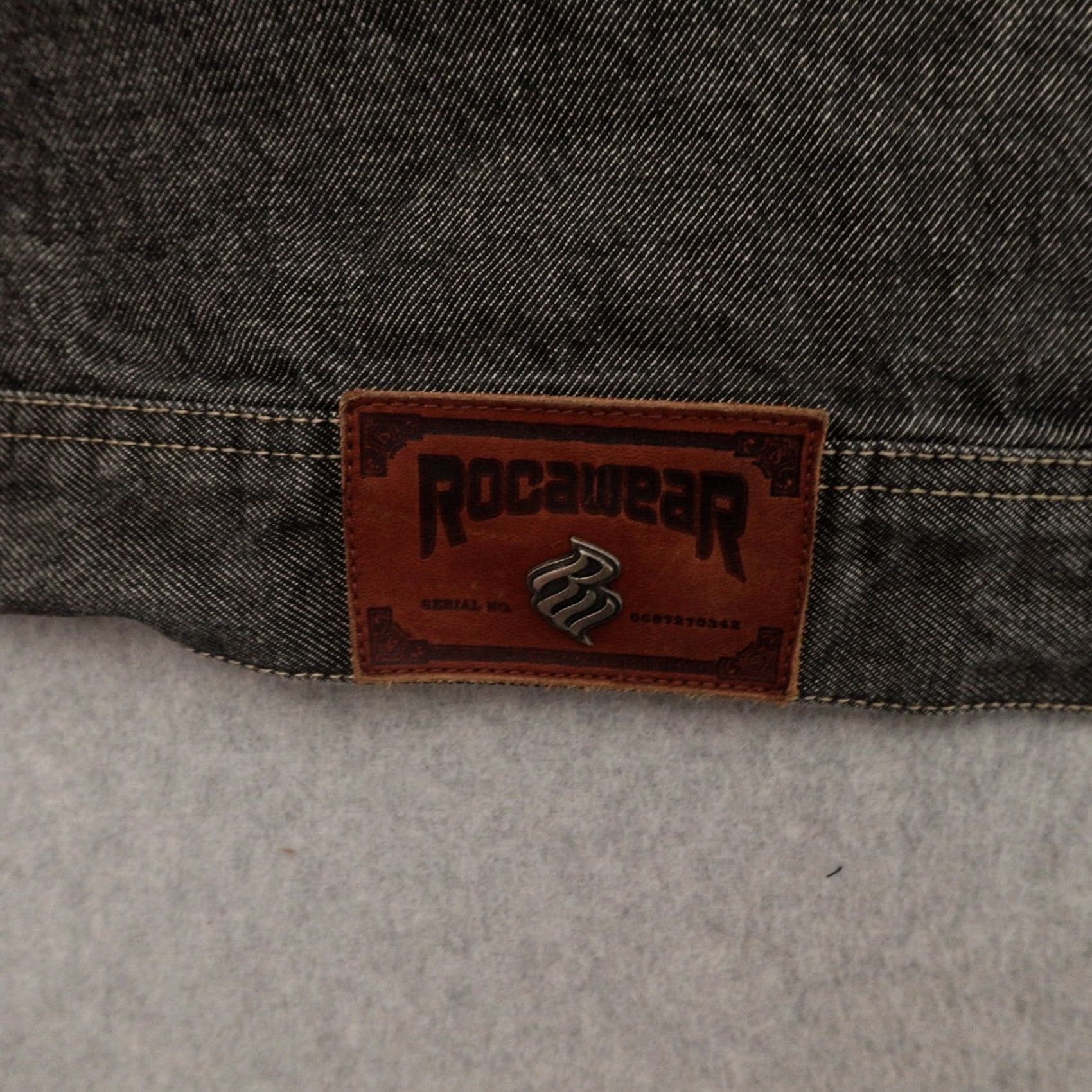 Rocawear VINTAGE Rocawear Denim Jacket Hip Hop 90s Y2K Full Zip Mens 2XL Gray Size US XXL / EU 58 / 5 - 5 Thumbnail
