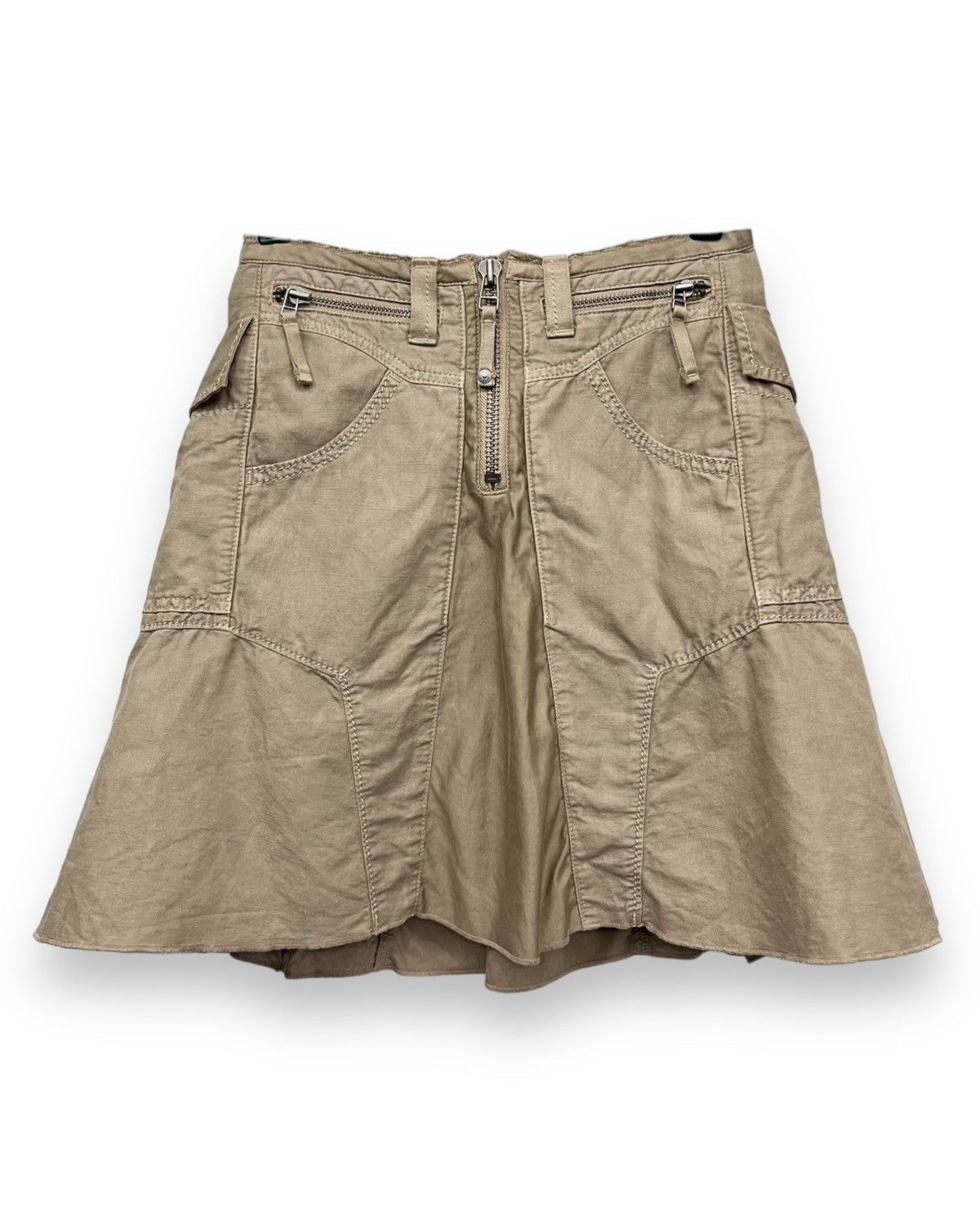 Marithe + Francois Girbaud 90’s M.F GIBRAUD Brown Designer Multipocket Cargo Mini Skirt Size 27" / US 4 / IT 40 - 4 Thumbnail
