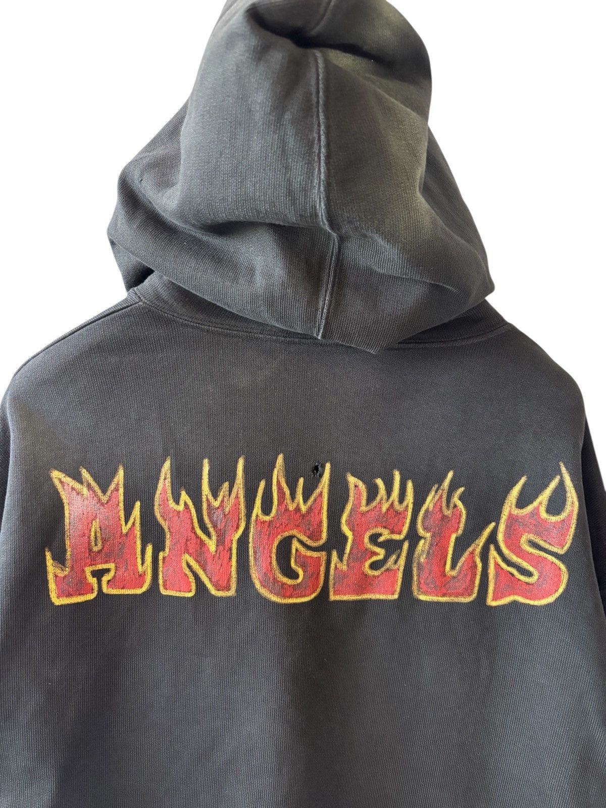 Palm Angels Palm Angels Flame Distressed zip hoodie Size US M / EU 48-50 / 2 - 4 Thumbnail