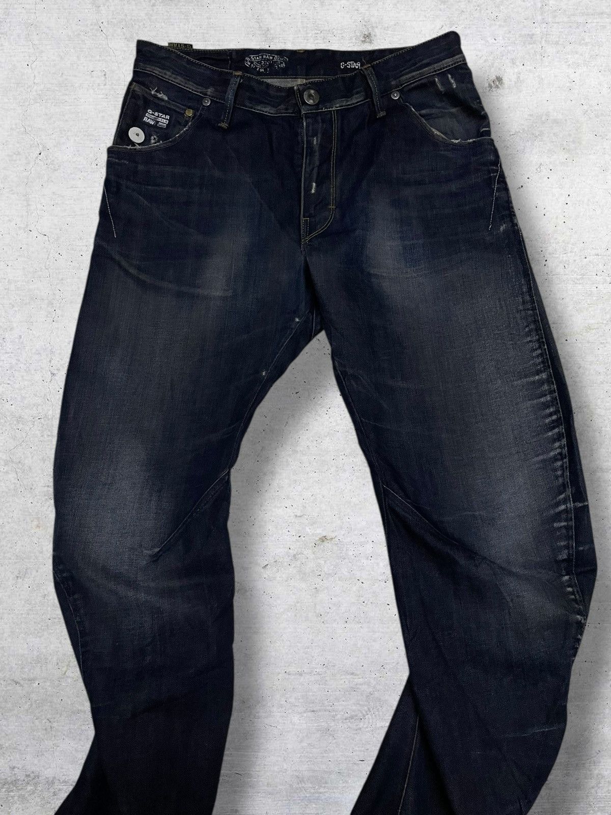 G-Star VINTAGE G-STAR RAW 90S ORIGINAL DESIGNER LOOSE TAPERED DENIM Size US 32 / EU 48 - 4 Thumbnail
