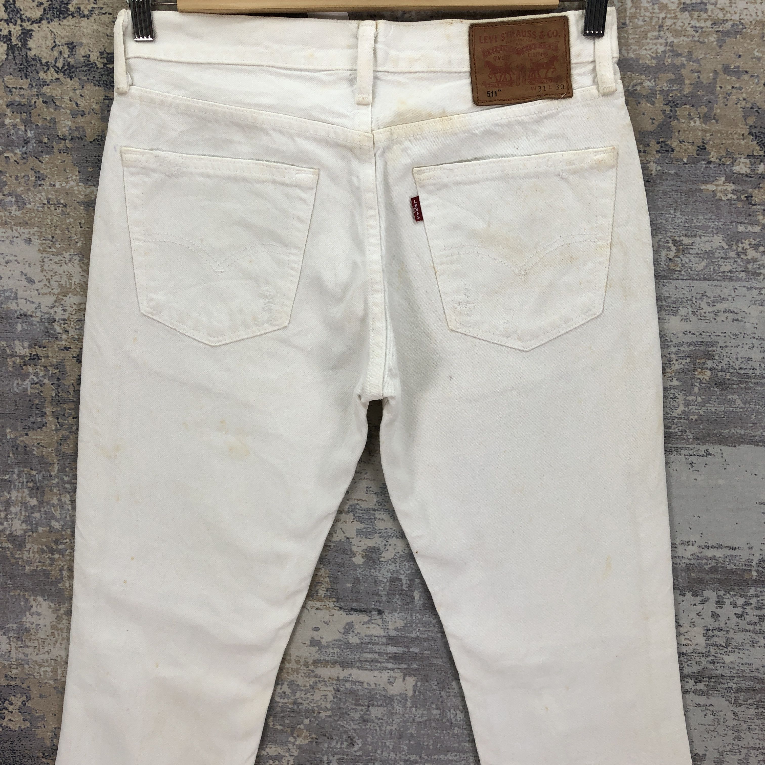 Levi's × Vintage Vintage Y2K Levis 511 Ripped Jeans Levi's Stove Pipe Denim Size US 30 / EU 46 - 4 Thumbnail