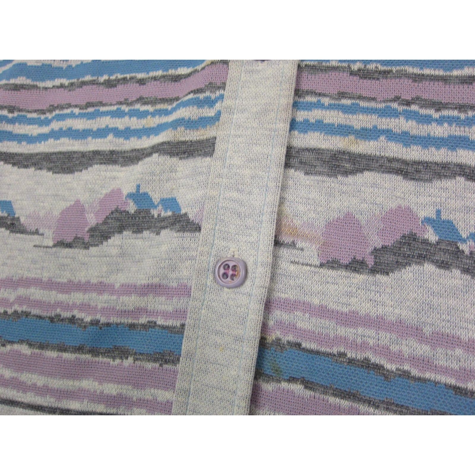 Doublet VINTAGE The Towner Shirt Womens L Gray Blue 70s 60s Fair Isle Button-Up Knit Cardigan? Size L / US 10 / IT 46 - 6 Thumbnail