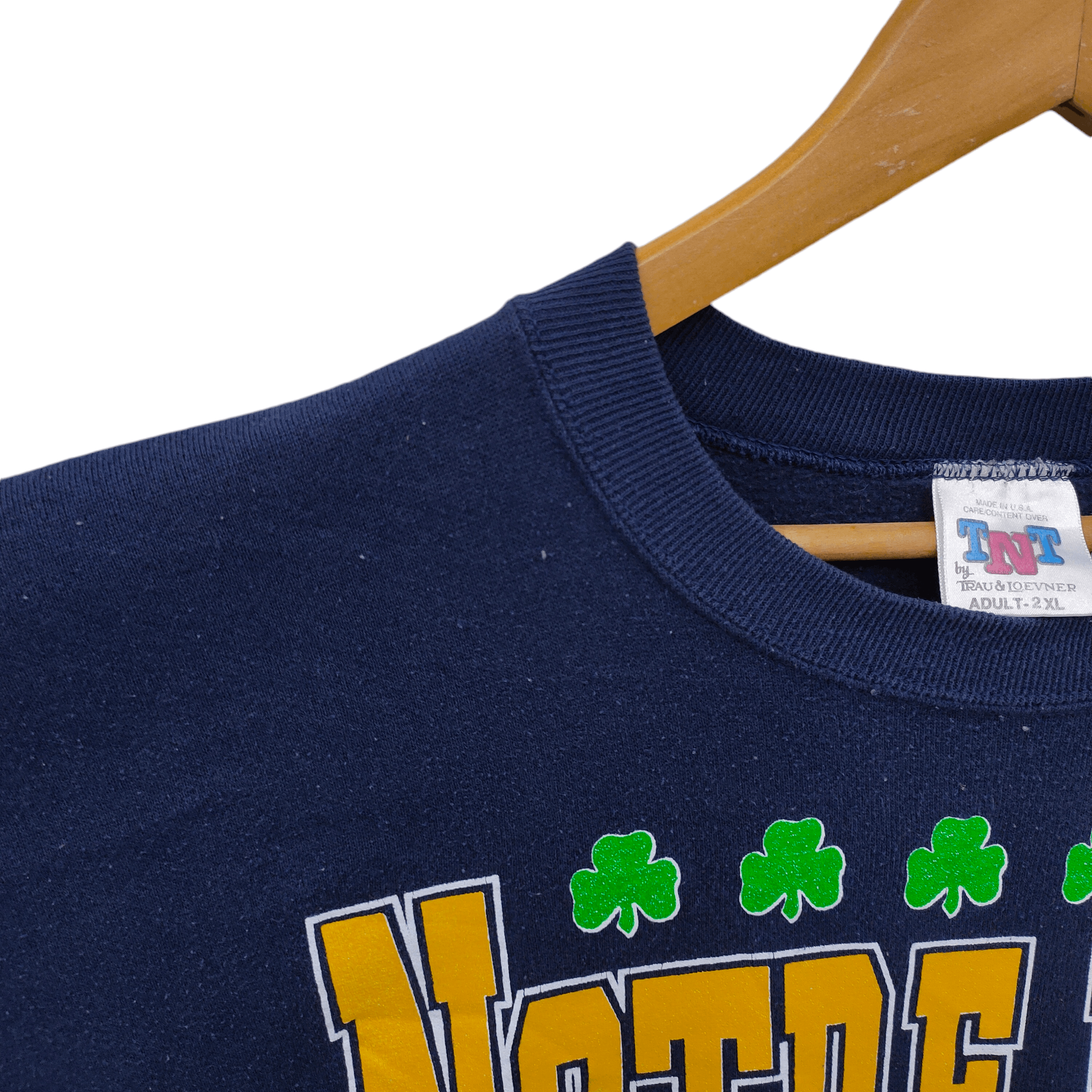 NCAA × Vintage Vintage 90s Notre Dame Fighting Irish Sweatshirt Size US XL / EU 56 / 4 - 5 Thumbnail