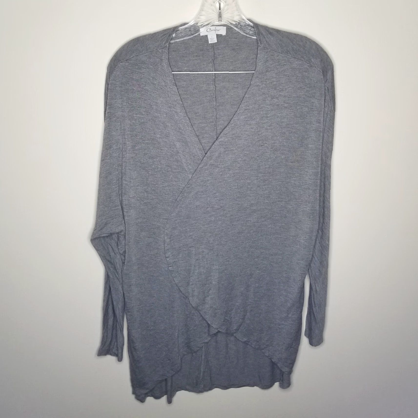 Vintage Curfew Cardigan Womens Gray Long Sleeve Lightweight Size L Sweater Size L / US 10 / IT 46 - 2 Thumbnail