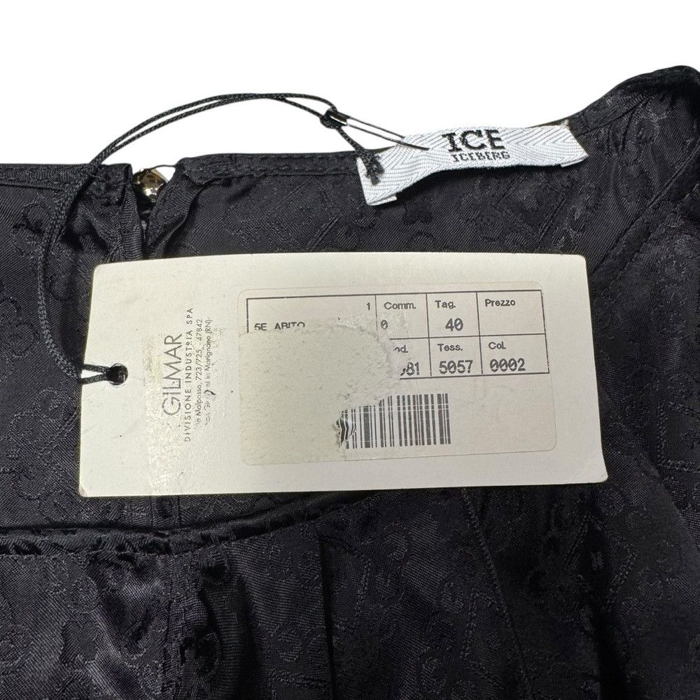 Iceberg NWT New ICE Iceberg Black Sleeveless Satin Midi Dress Made Size S / US 4 / IT 40 - 6 Thumbnail