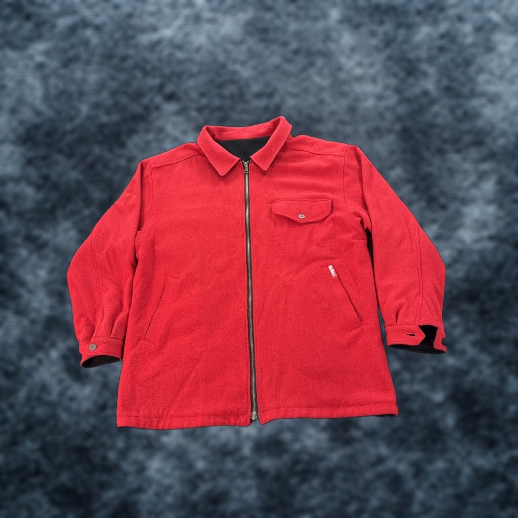 Marlboro VINTAGE Marlboro Jacket Overcoat Reversible Wool Blend 2XL Men Black Red Zip Wool Blend Softshell Solid Size US XXL / EU 58 / 5 - 1 Thumbnail