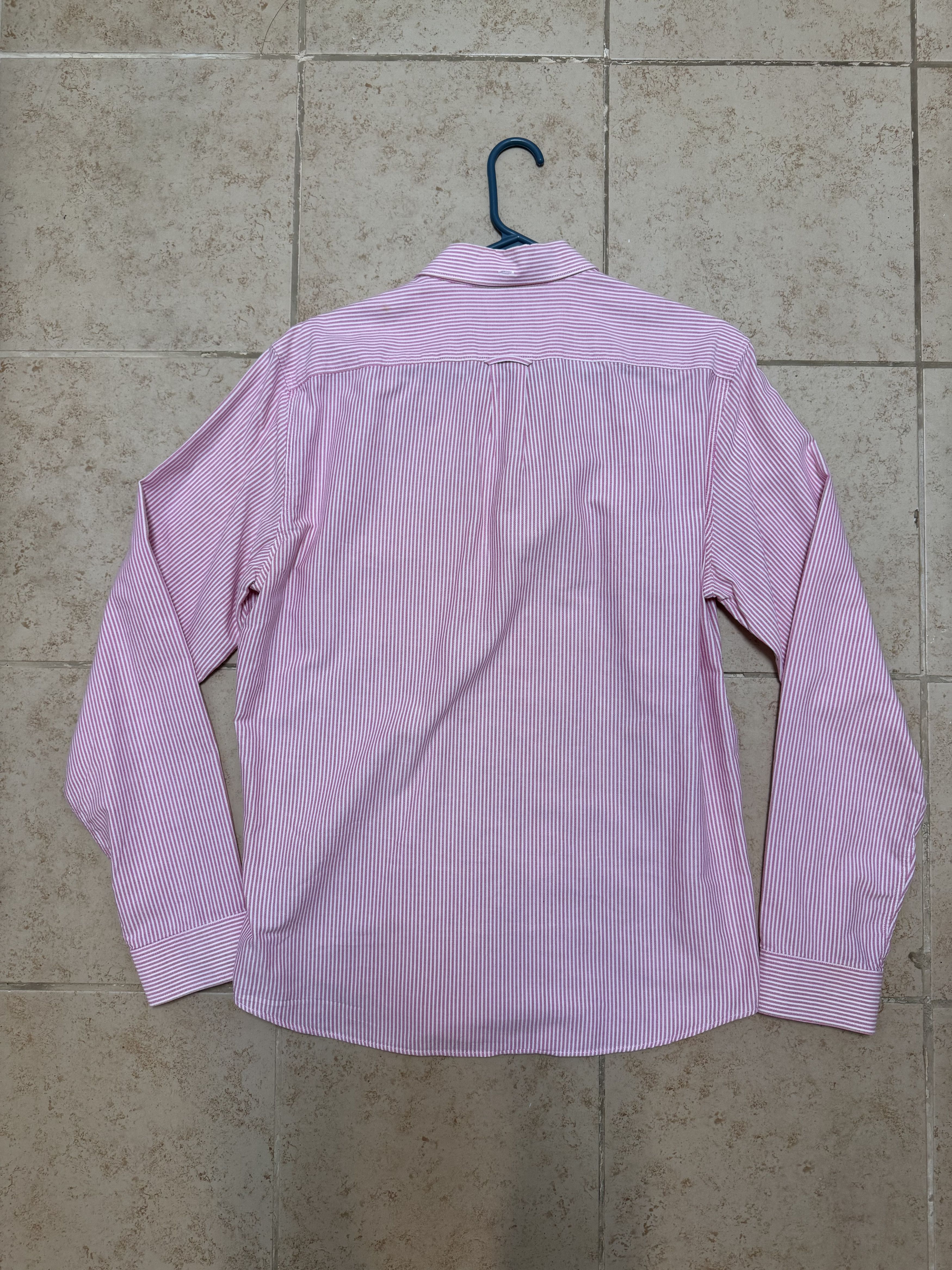 J.Crew J Crew Lightweight Oxford Slim Pink Stripes Button Down Size US L / EU 52-54 / 3 - 3 Thumbnail