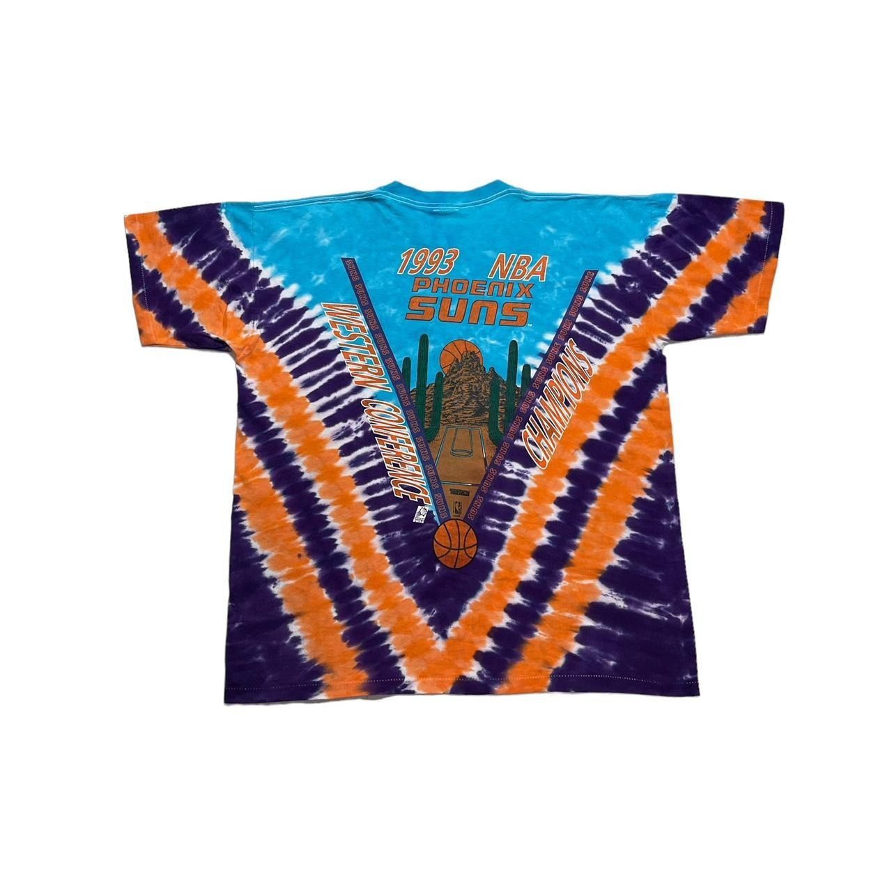 NBA × Vintage Vintage Phoenix Suns 1993 Tie-Dye Trench T-Shirt Size US XL / EU 56 / 4 - 2 Thumbnail