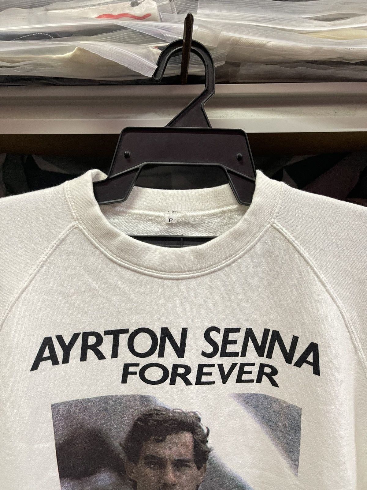 Vintage Vintage 90s Ayrton Senna Forever Sweatshirt🔥🔥🔥 Size US L / EU 52-54 / 3 - 3 Thumbnail