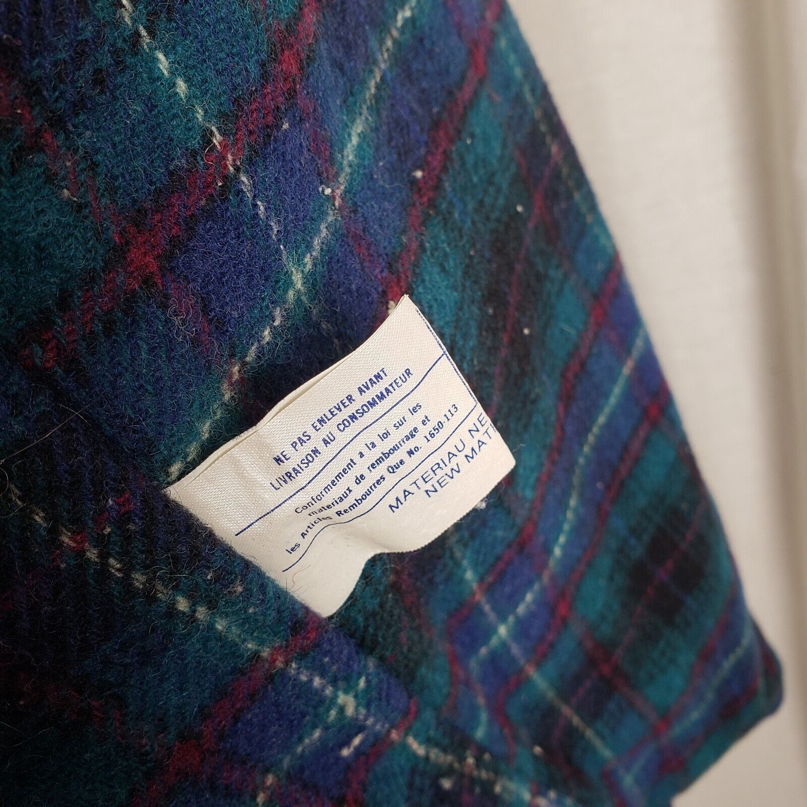 Woolrich Woolen Mills Vtg Woolrich Woman Cobalt Plaid Lined Wool Car Coat Peacoat Size S / US 4 / IT 40 - 8 Thumbnail