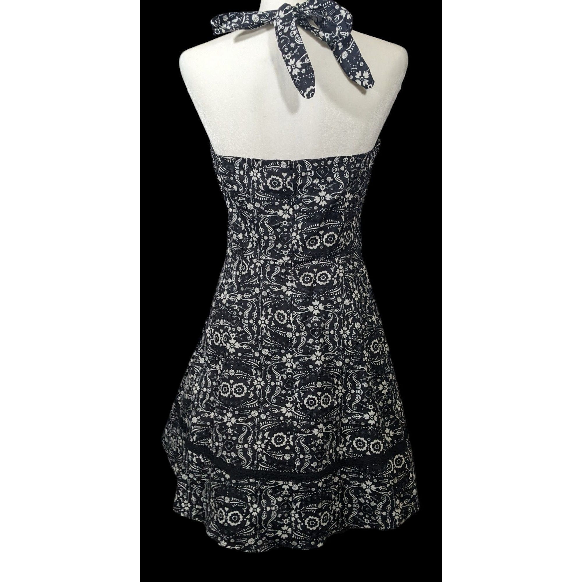 Other Hot Topic Book Of Life Black Floral Skeleton Halter Dress Si Size L / US 10 / IT 46 - 3 Thumbnail