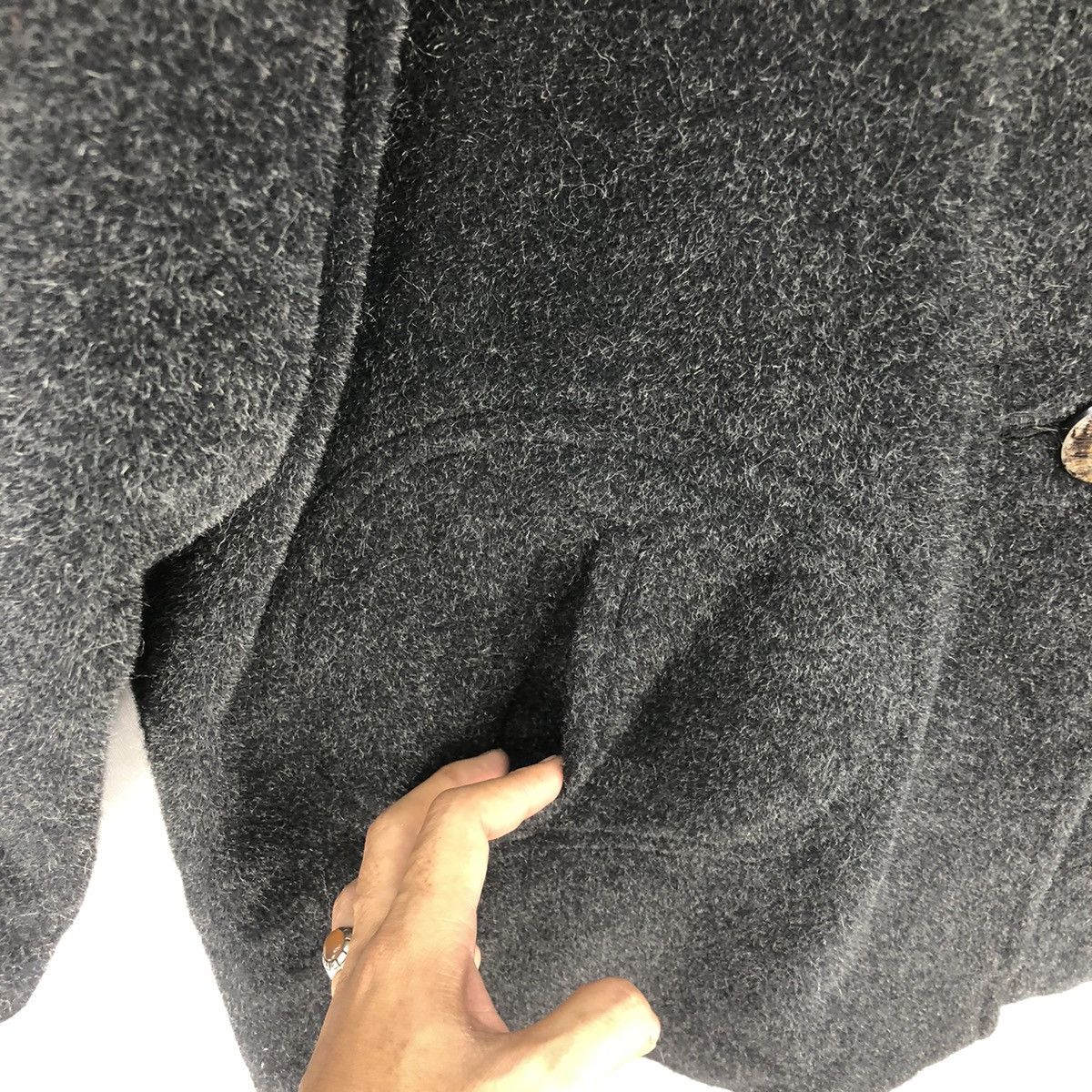 Japanese Brand Vintage 90’s Vino-Violétta Japan Alpaca Hair Button Jacket Size M / US 6-8 / IT 42-44 - 7 Thumbnail