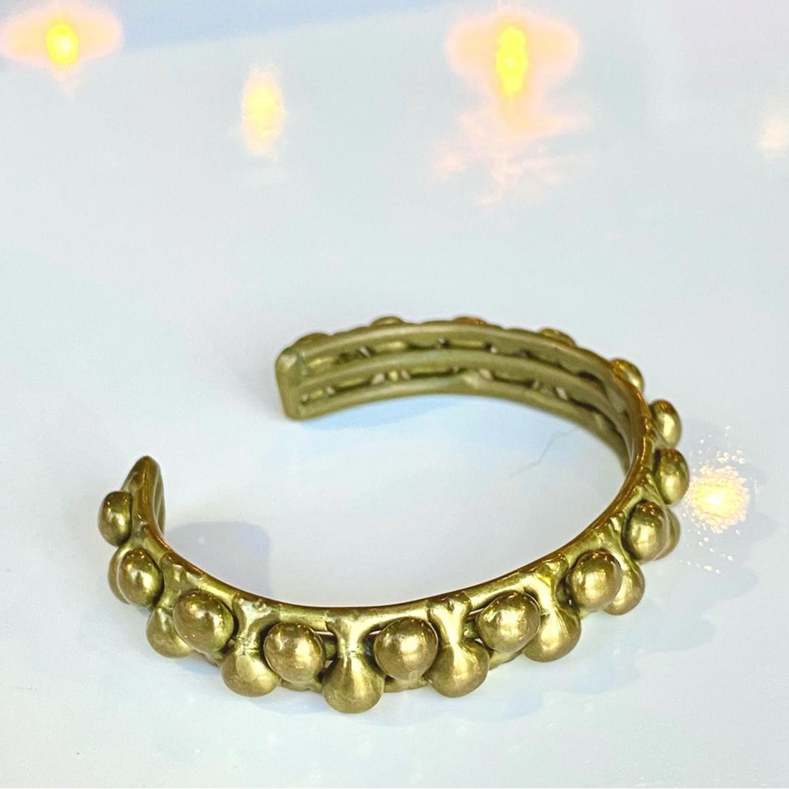 Other Vintage MCM Brutalist Brass Statement Cuff Bracelet 70s Size ONE SIZE - 1 Thumbnail