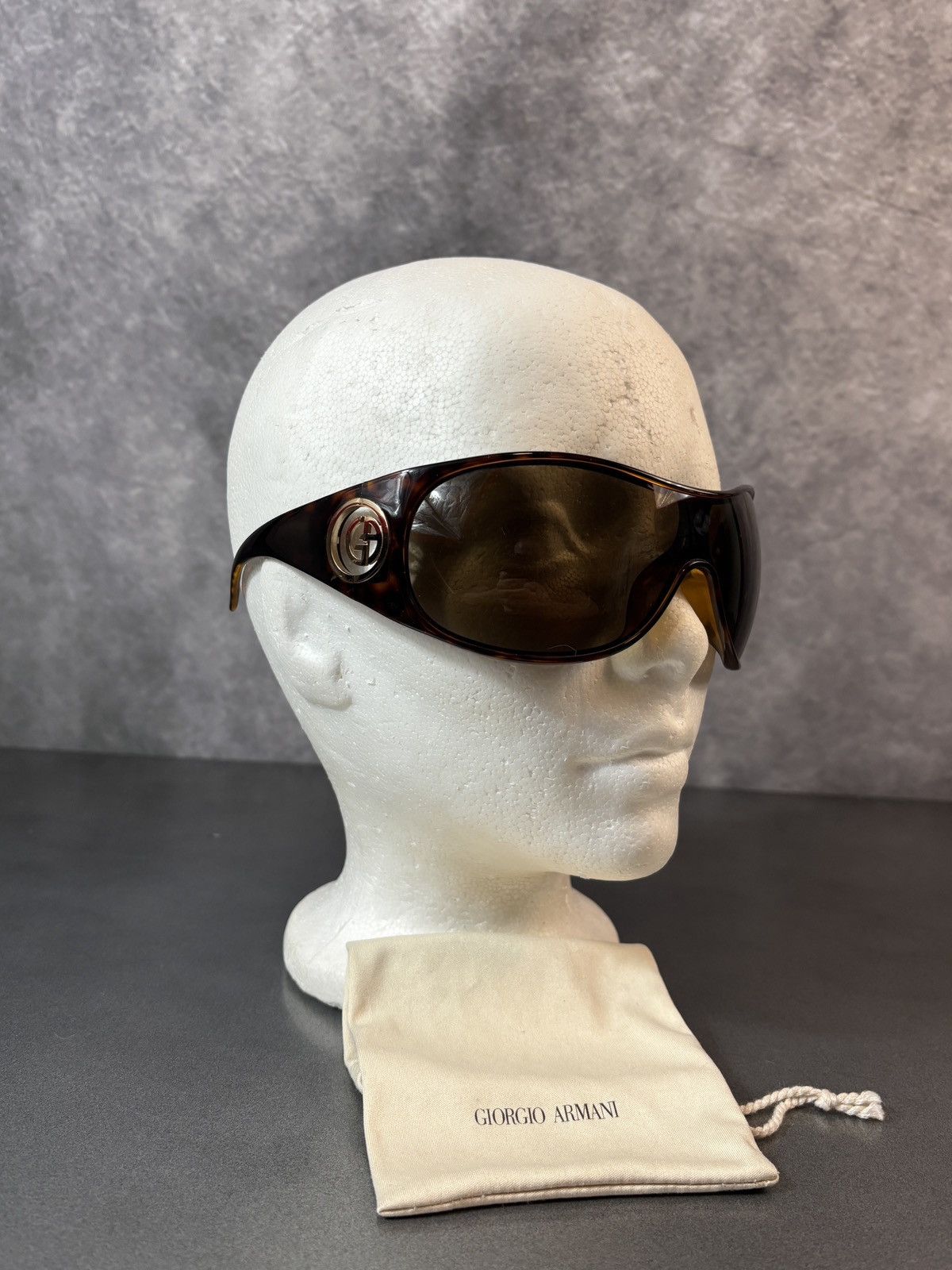 Giorgio Armani × Vintage 2000s Giorgio Armani Sunglasses GA 340/S Oversized Wrap Y2K Size ONE SIZE - 17 Thumbnail
