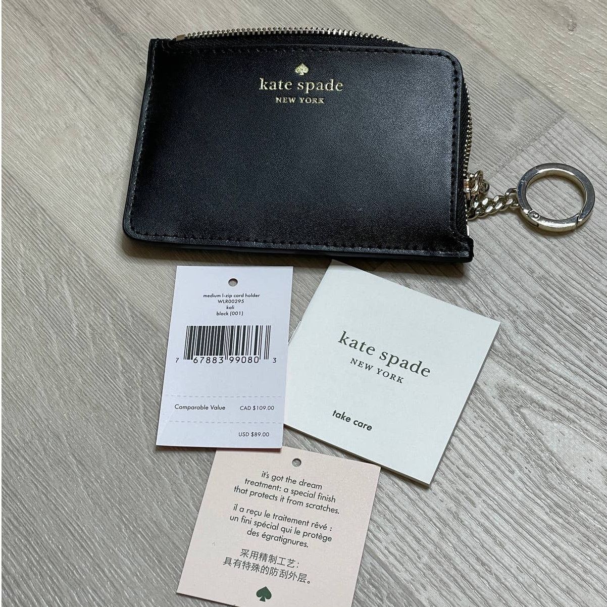 Kate Spade Kate Spade kali medium l-zip card holder Wallet Black Size ONE SIZE - 4 Thumbnail