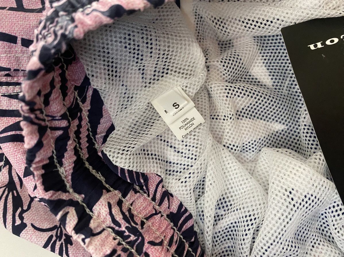 Kiton Kiton 🇮🇹 fuchsia/navy palm frond resort swim trunks S NWT Size US 32 / EU 48 - 4 Thumbnail