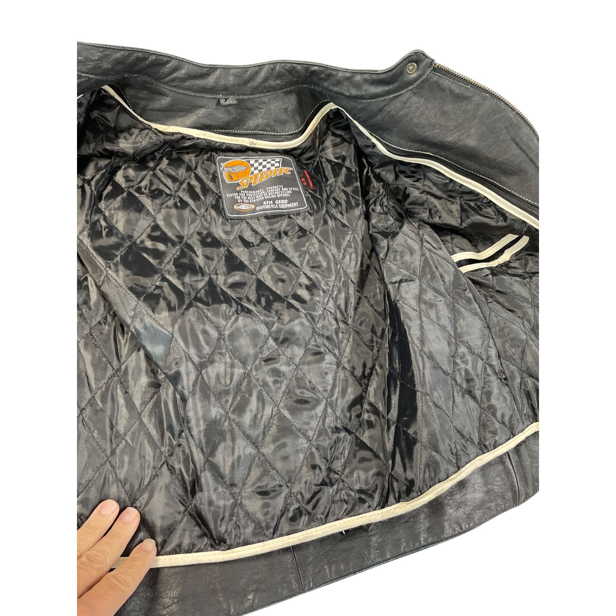 Other 6th Gear Speedicec womans Black Beige Leather Motorcycle Jac Size M / US 6-8 / IT 42-44 - 12 Thumbnail