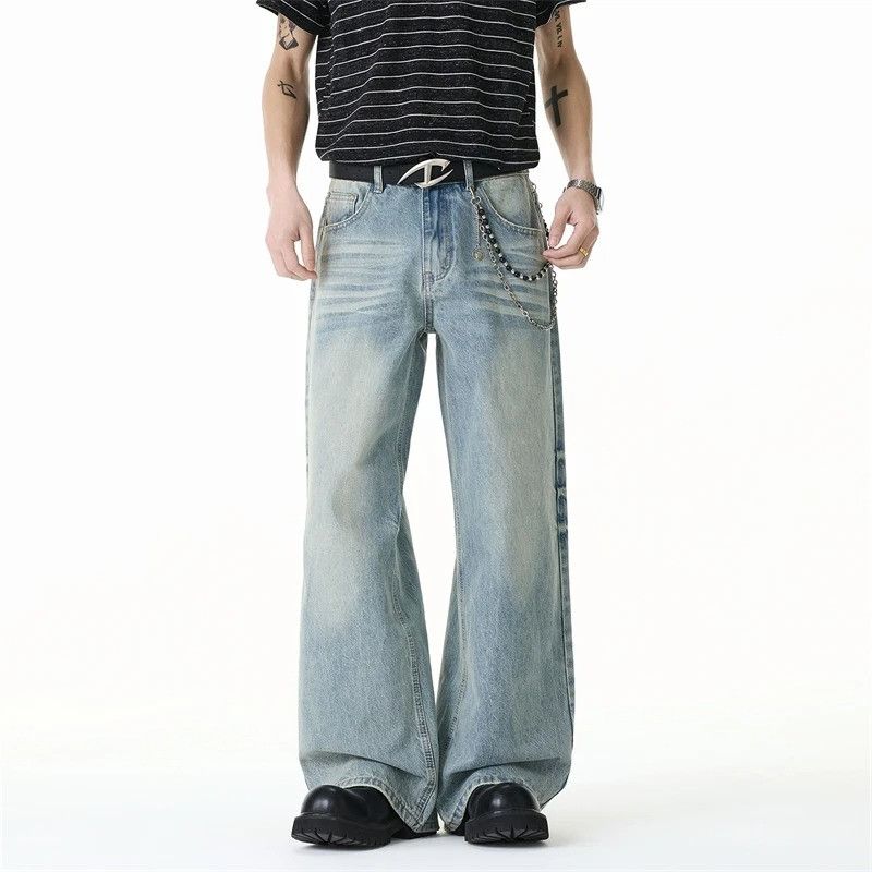 Japanese Brand Casual Vintage Light Blue Men's Jeans Size US 33 - 3 Thumbnail