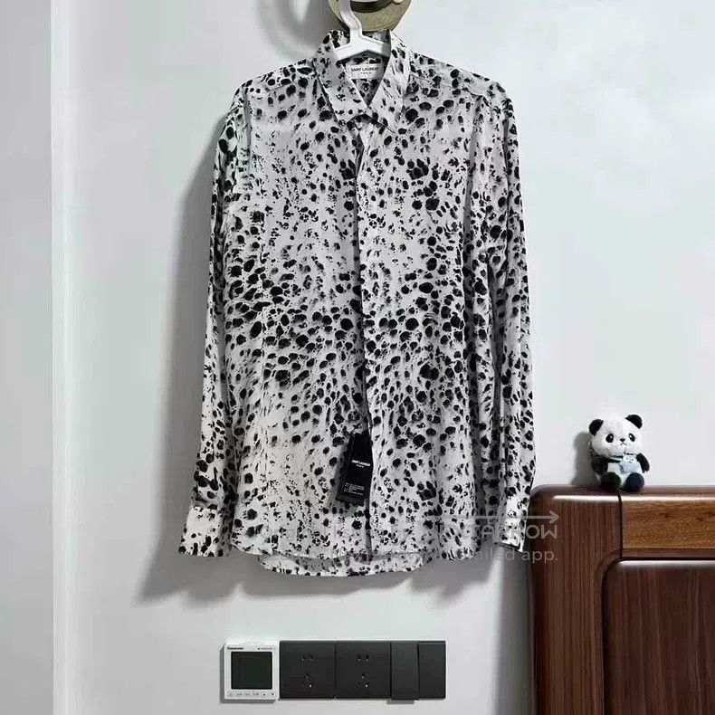 Saint Laurent Paris Saint Laurent Paris Splashed Silk Shirt Size XS / US 0-2 / IT 36-38 - 1 Thumbnail