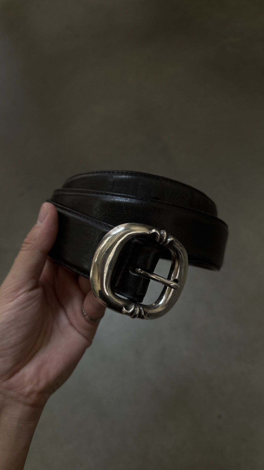 Chrome Hearts RARE! Chrome Hearts Black Leather Gunslinger Belt Size 38 - 1 Thumbnail