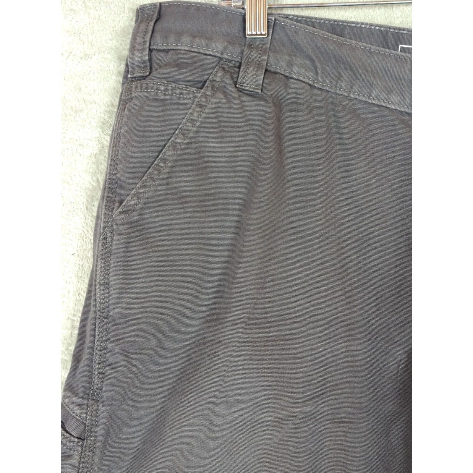 Carhartt VINTAGE Carhartt Men’s Rugged Flex Relaxed Fit Gray Canvas Shorts Mens 38X9 Utility Work Size US 38 / EU 54 - 2 Thumbnail