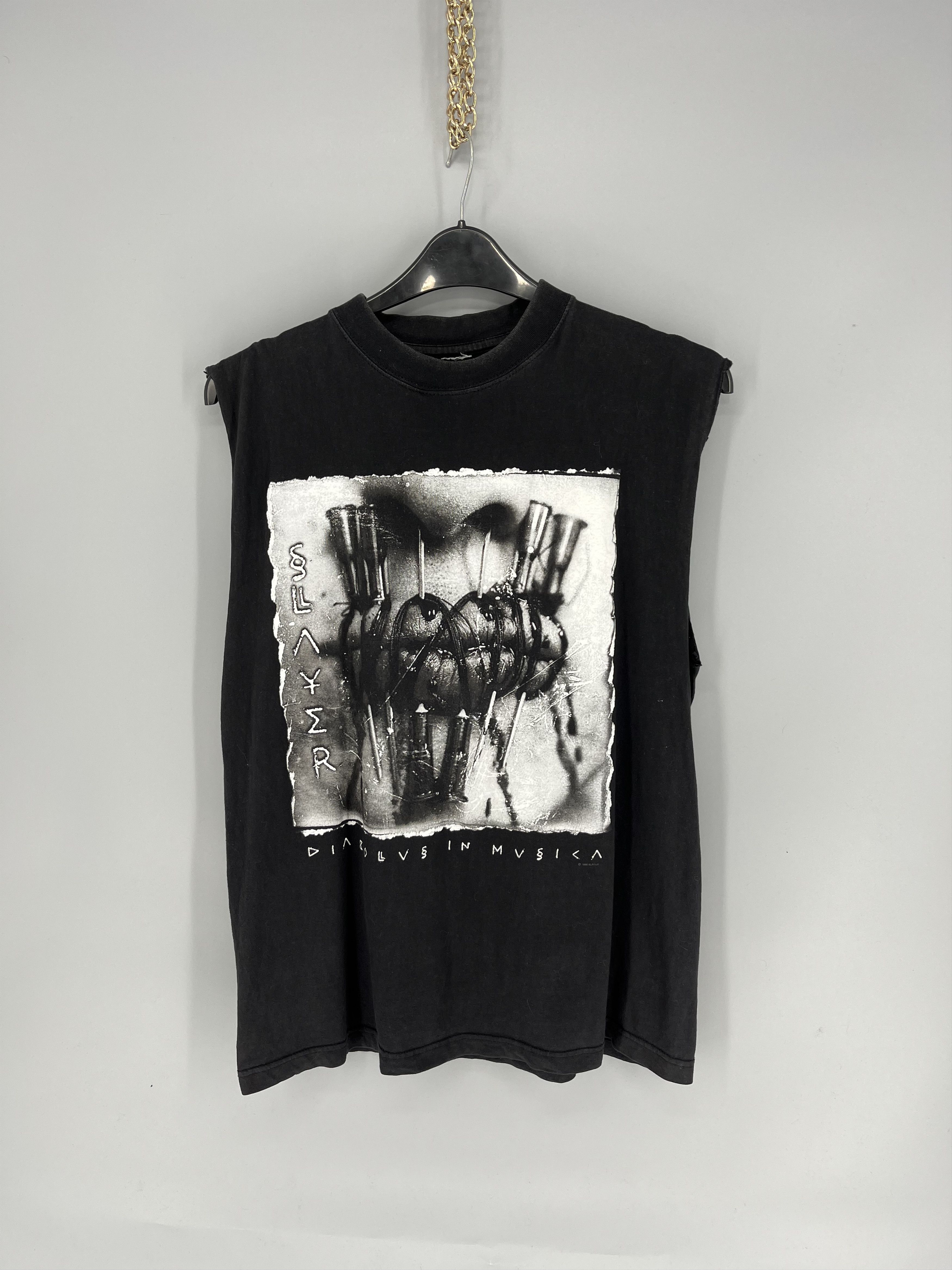 image of Band Tees x Slayer Vintage Faded 1998 Slayer Diabolus In Musica Artwork Band, Men's (Size XL)